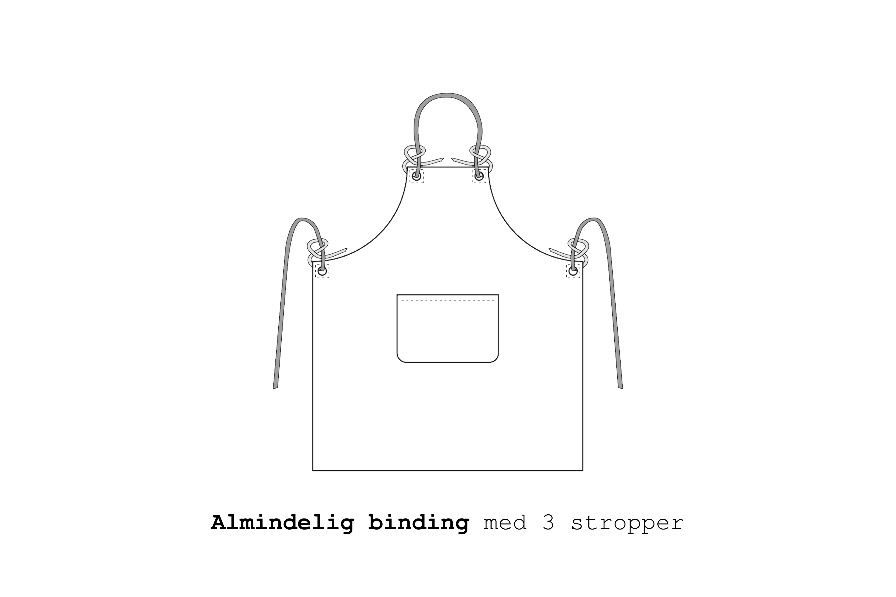 Forklæde, 90x80 cm, genanvendt læder