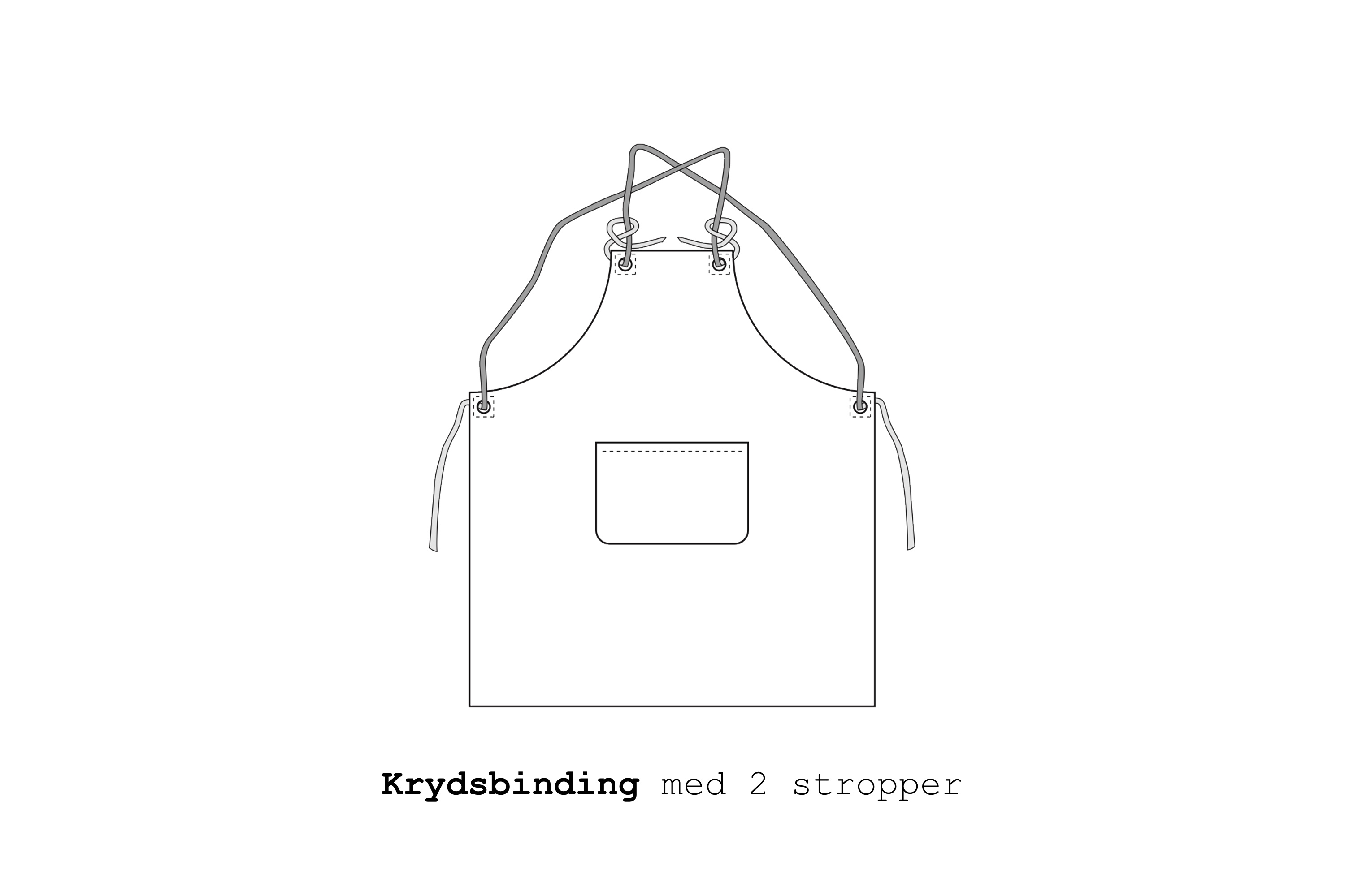 Forklæde, 90x80 cm, genanvendt læder