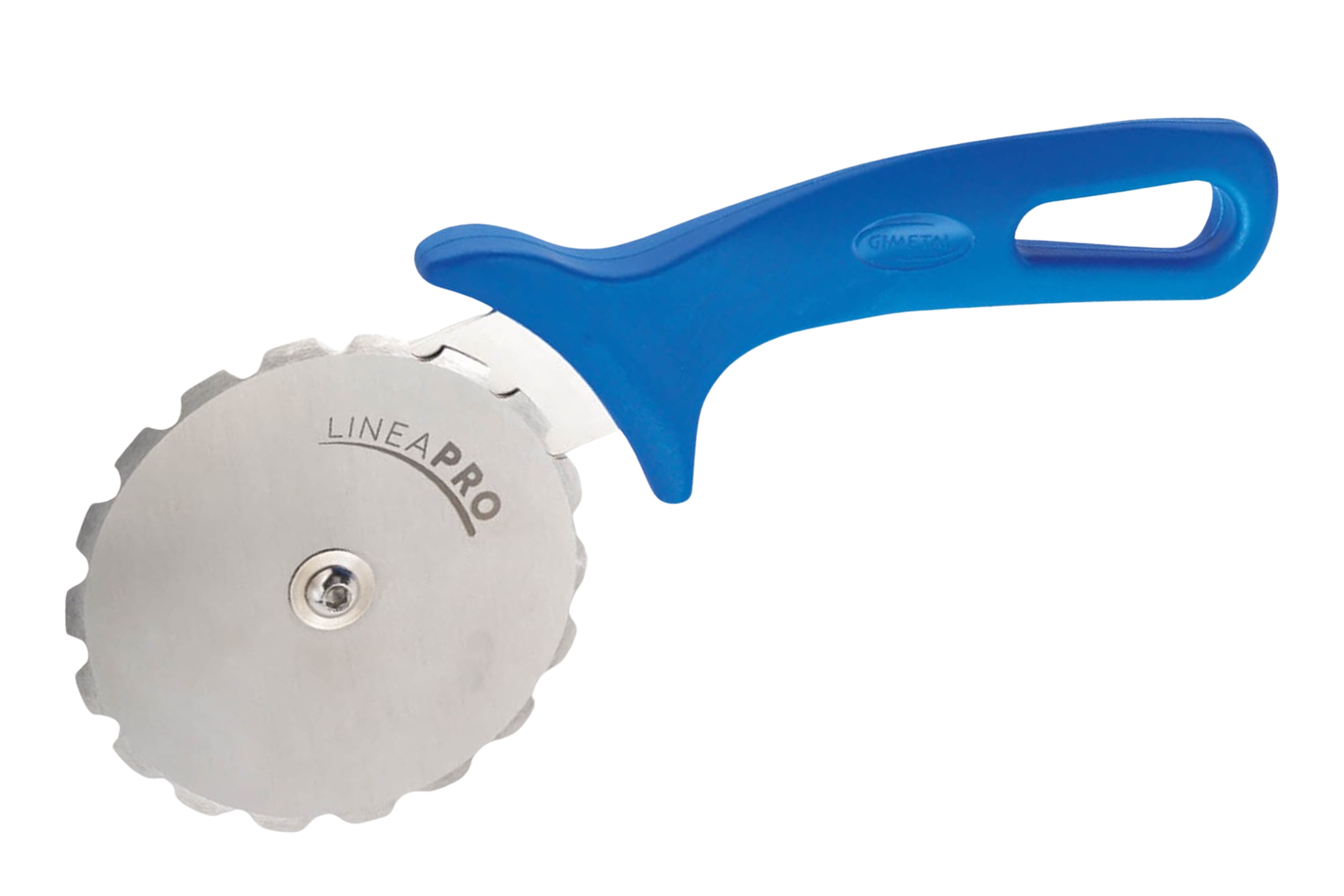 Pizzaskærer med takket hjul, rustfrit stål