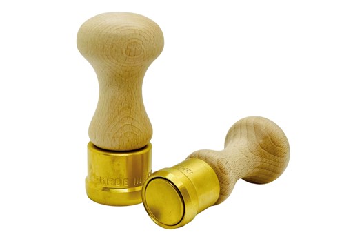 Raviolistempel, rund og glat, messing