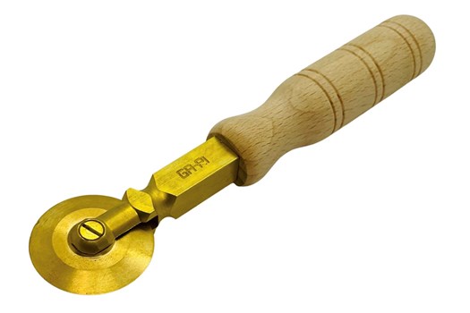 Pastahjul, glat skær, messing
