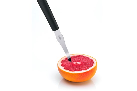 Grapefrugtkniv, rustfrit stål og plast