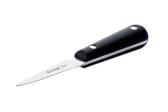 Østerskniv med 2 nitter og sort skæfte, 16 cm