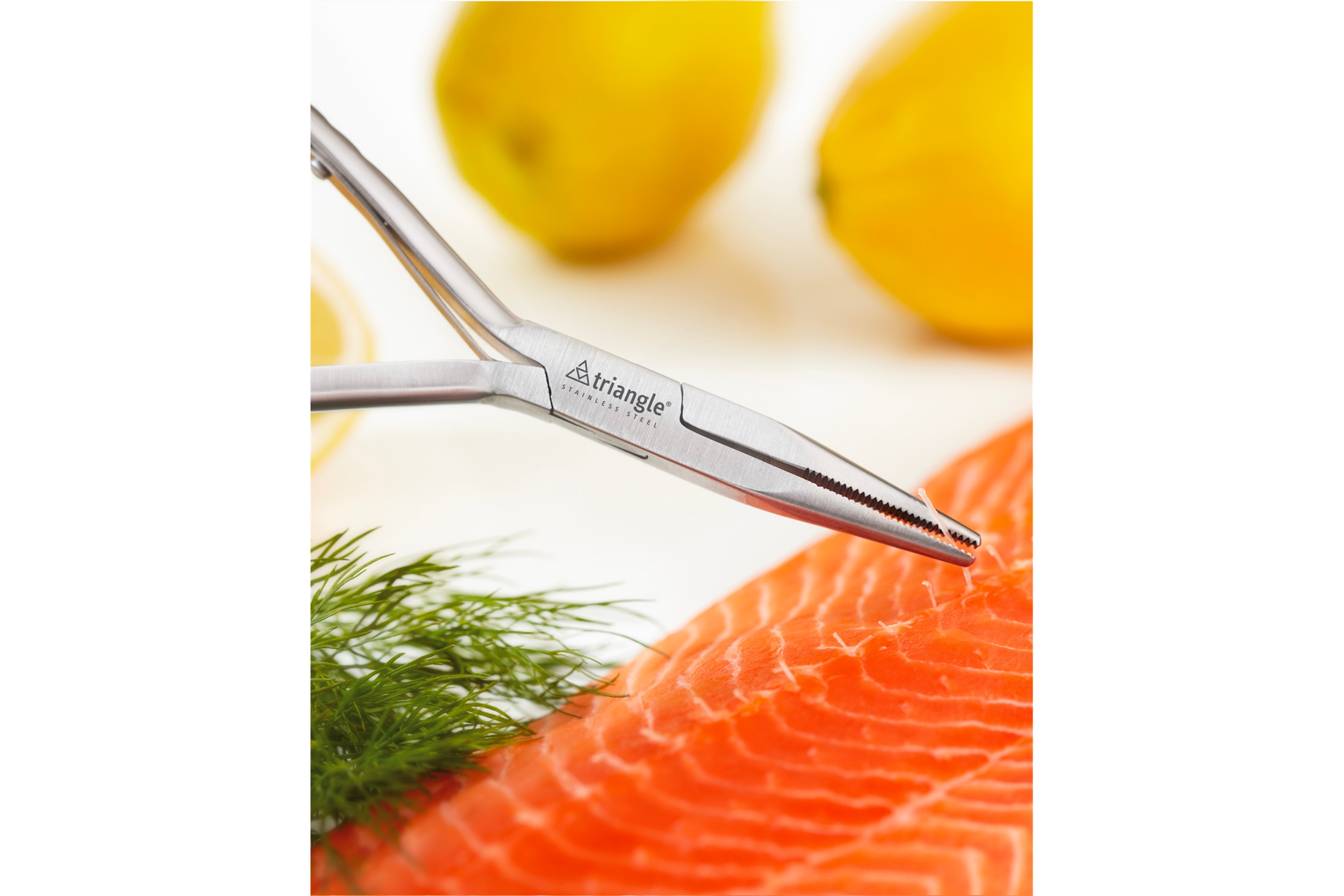 Laksetang med fjeder, rustfrit stål