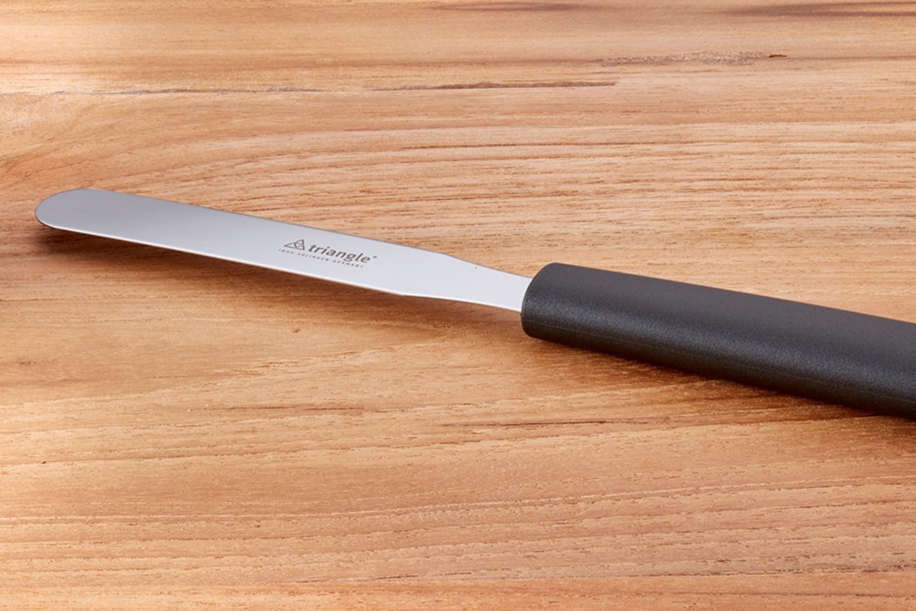 Paletkniv, mini, rustfrit stål, sort plastskaft, 22 cm