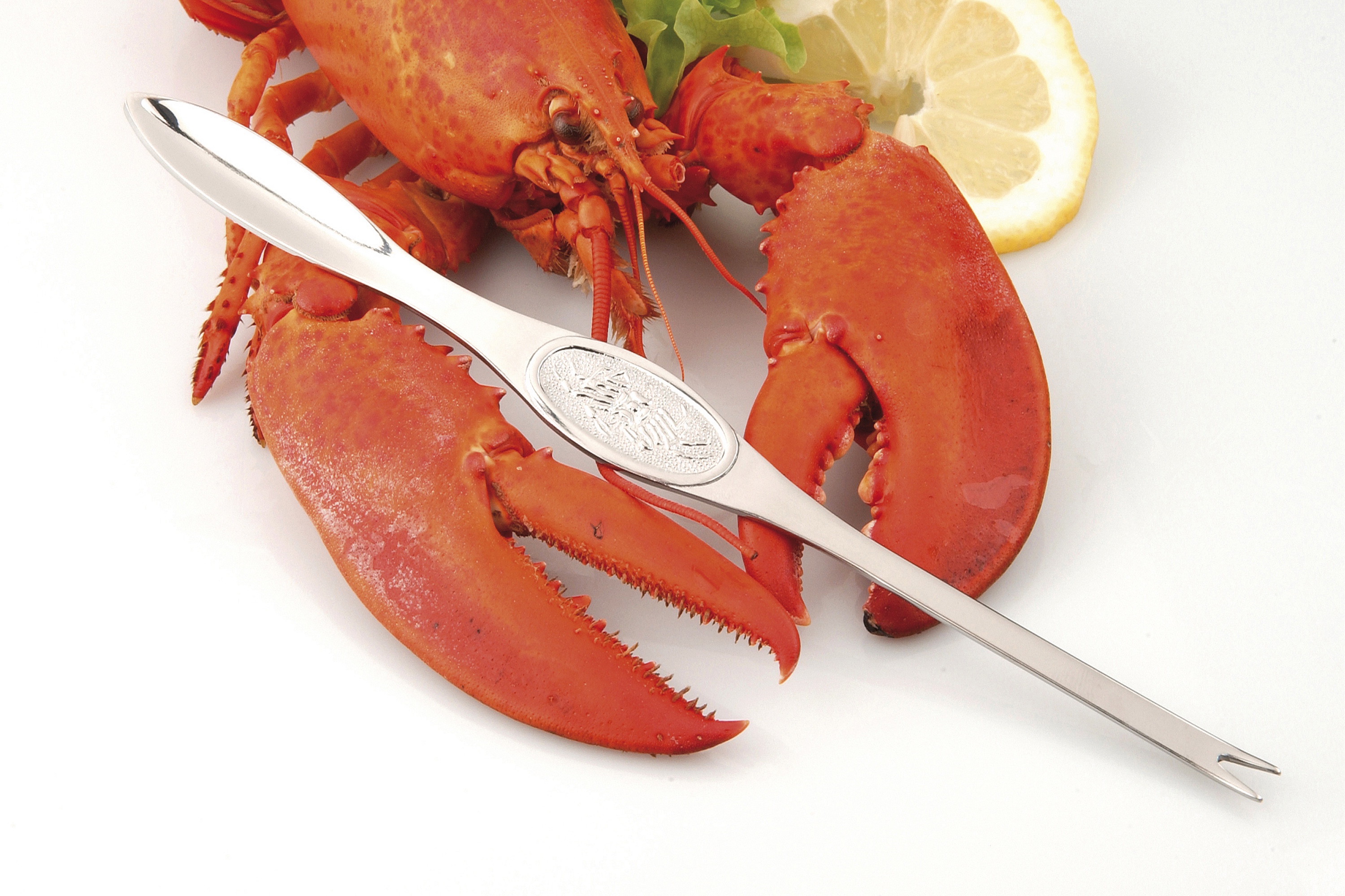 Hummergaffel, rustfrit stål