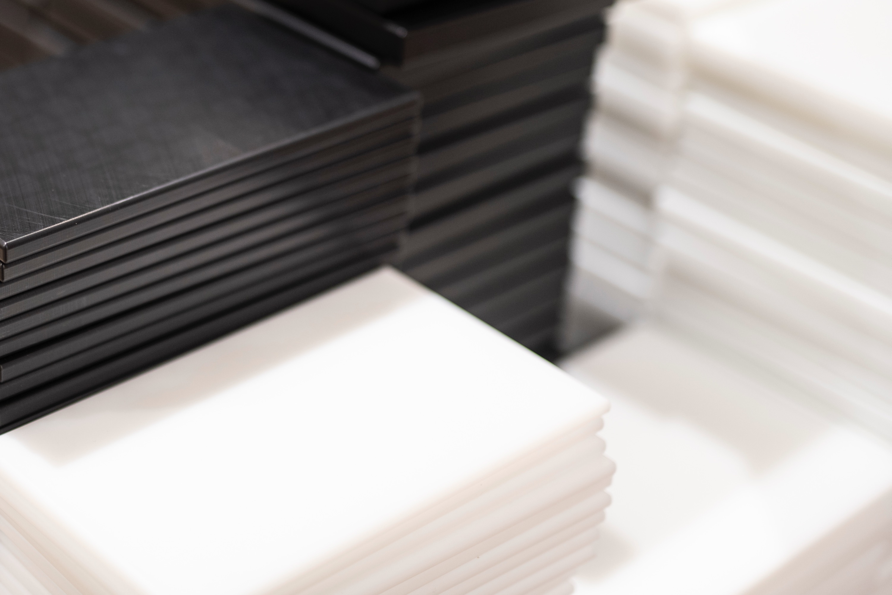 Skærebræt uden fødder, hvid plast