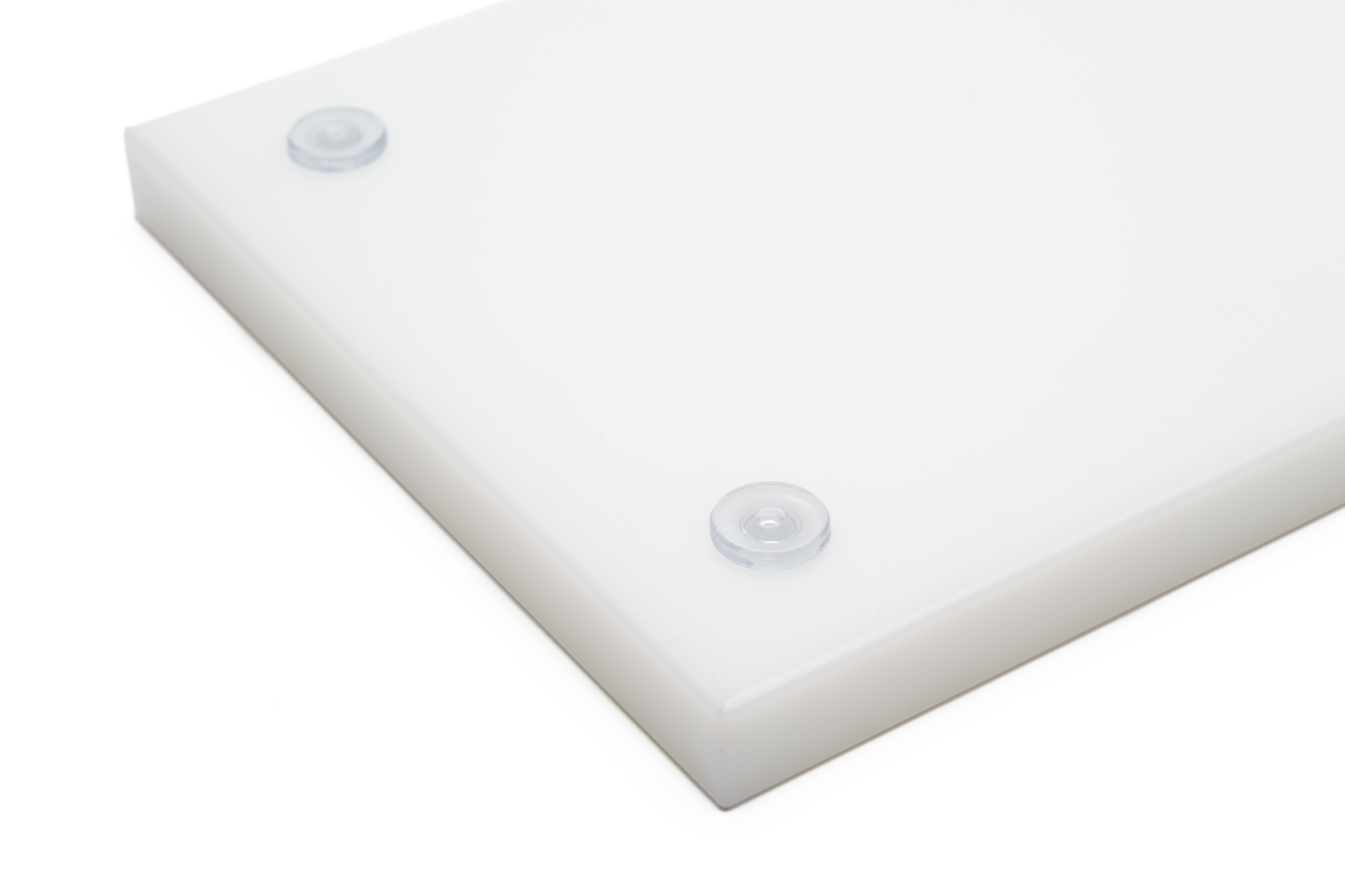 Skærebræt med fødder, hvid plast