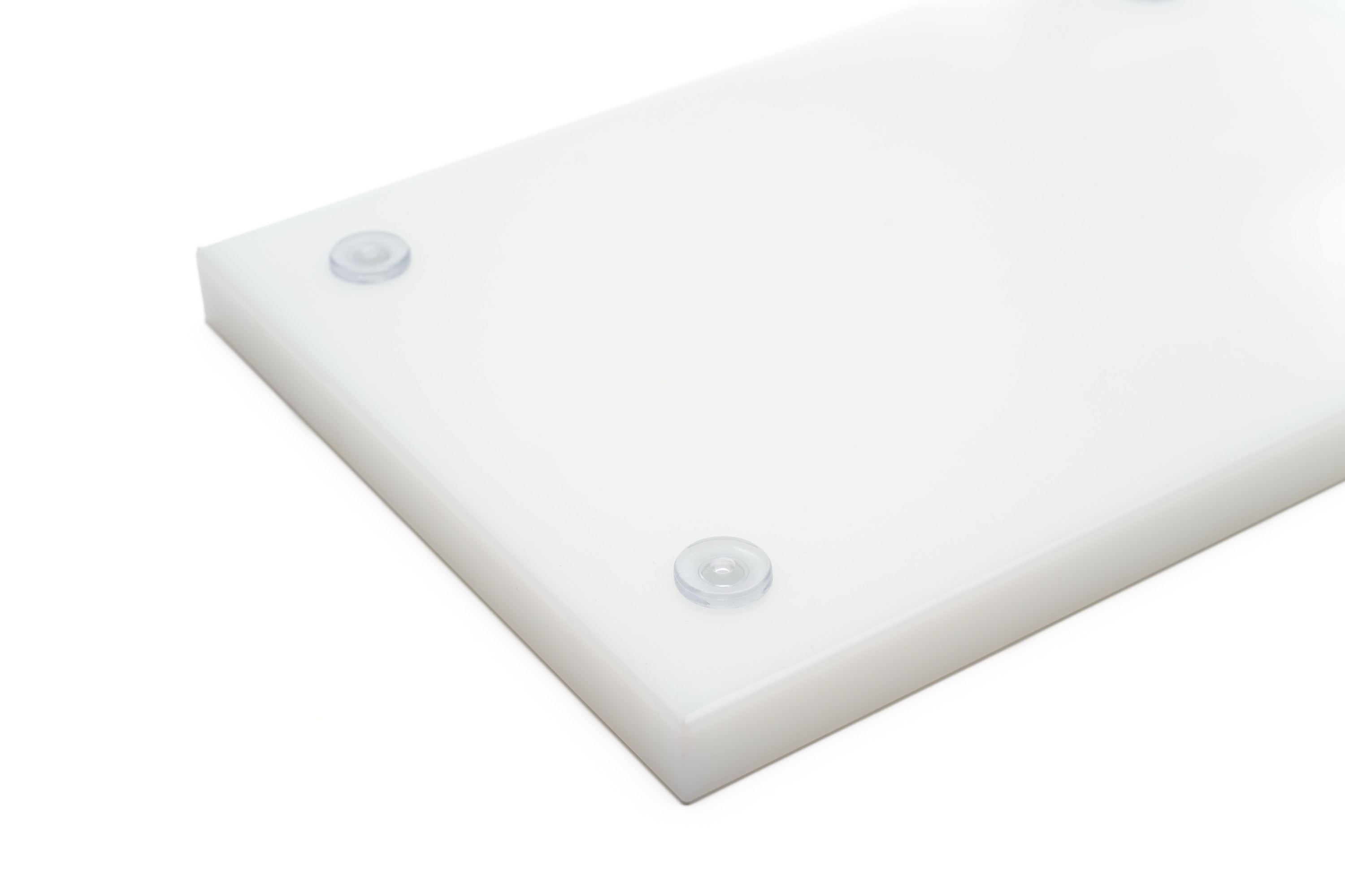 Skærebræt med fødder, hvid plast