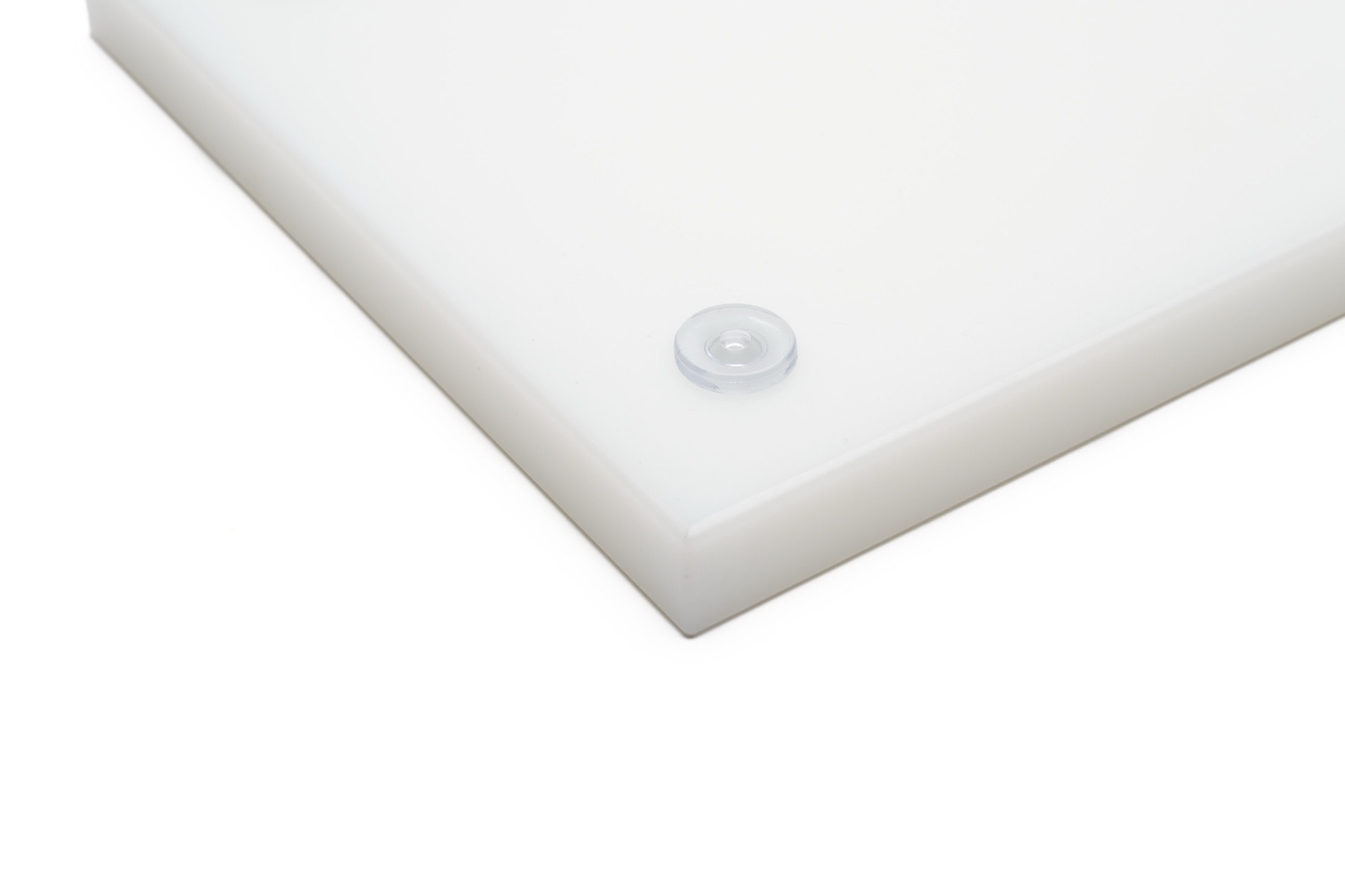 Skærebræt med fødder, hvid plast