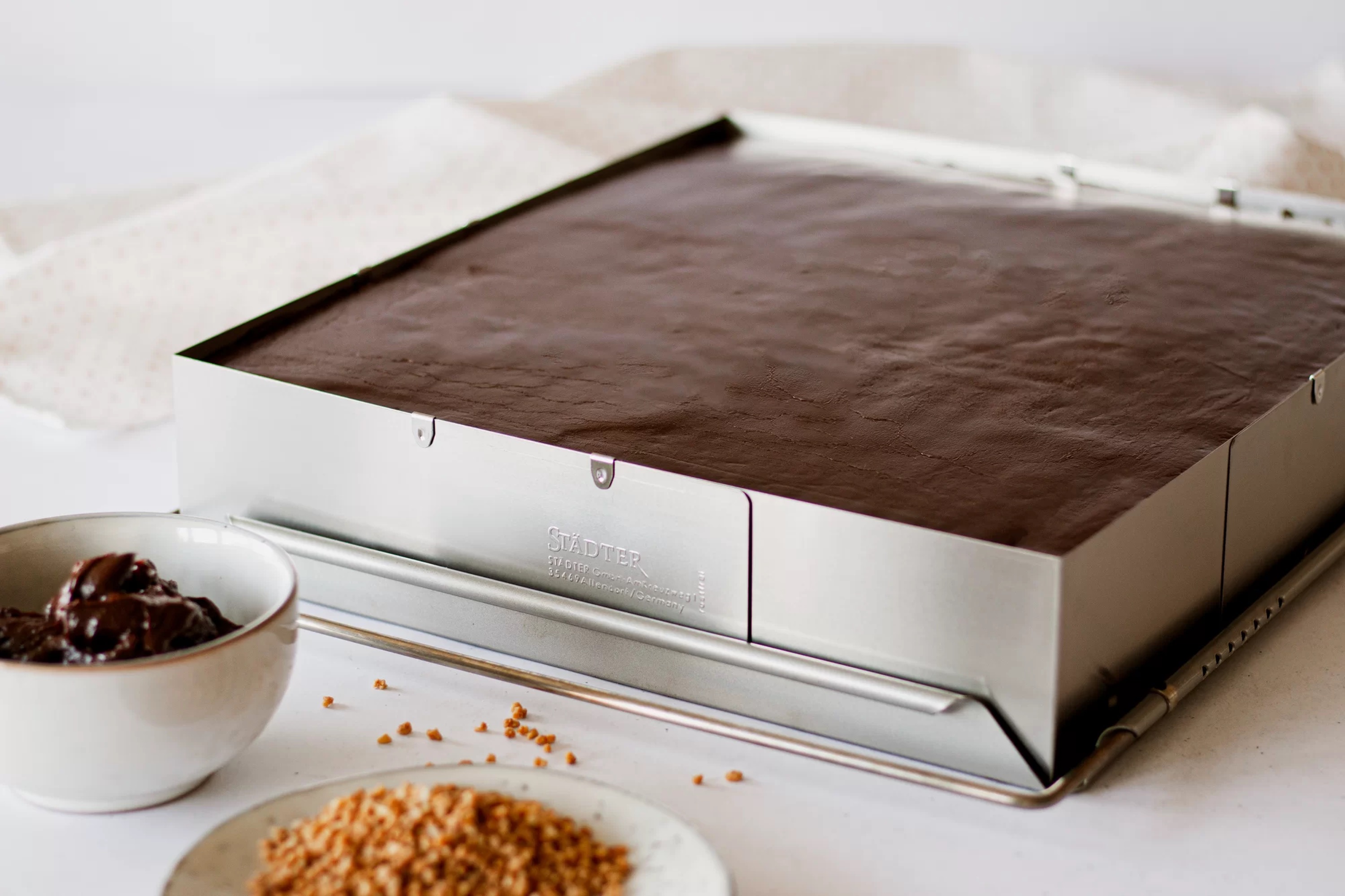 Bageramme, stilbar, stål, H 7 cm