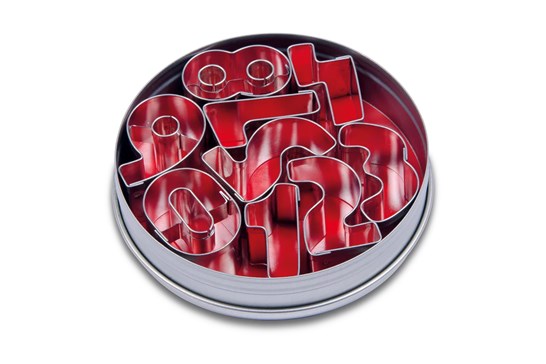 Udstikkersæt, 0-9, hvidblik