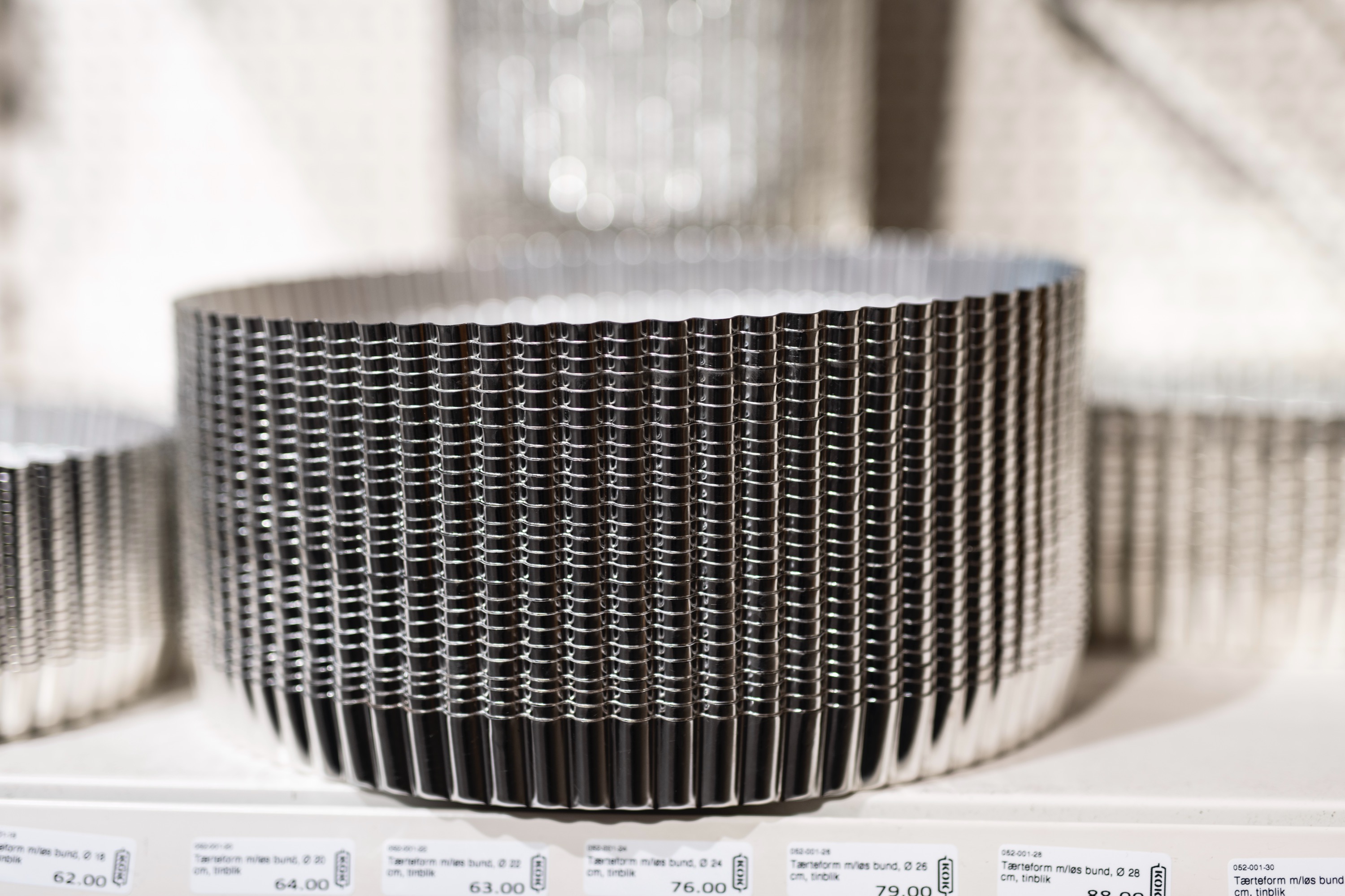 Tærteform, rund, løs bund, tinblik