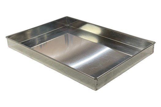 Bageform, rektangulær, lige sider, tinblik, H 5 cm