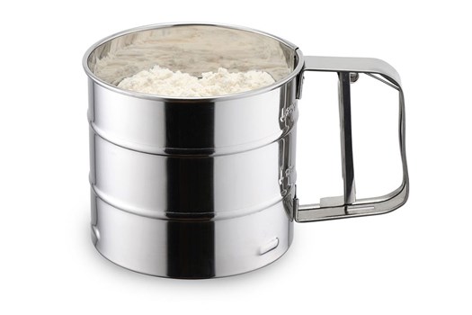 Melsi med håndtag, rustfrit stål