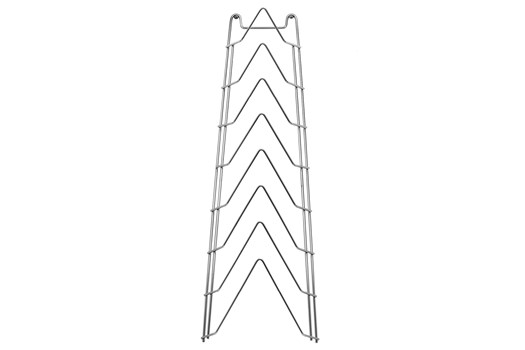 Lågstativ til 8 låg, rustfrit stål