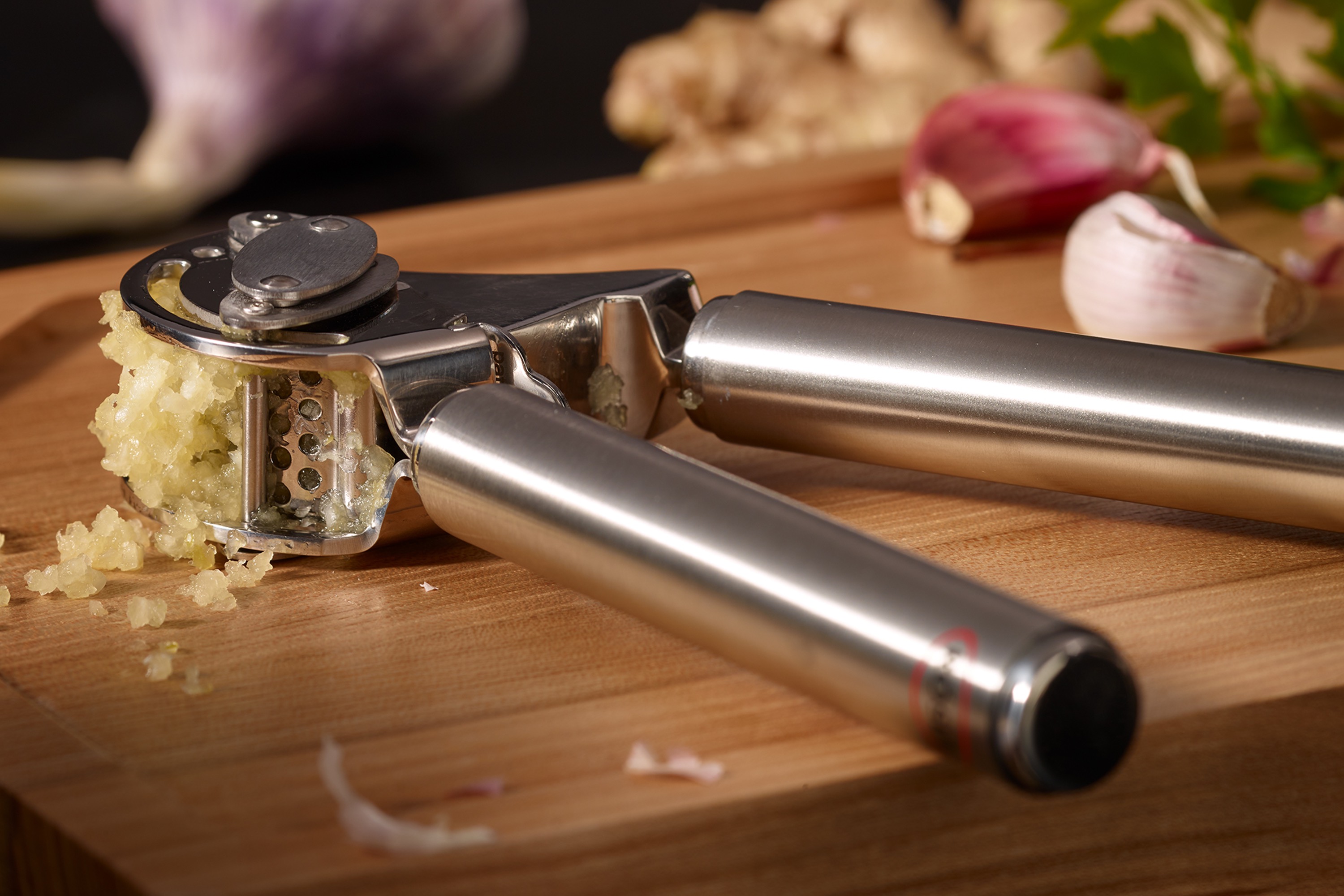 Hvidløgspresser, rustfrit stål, Rösle