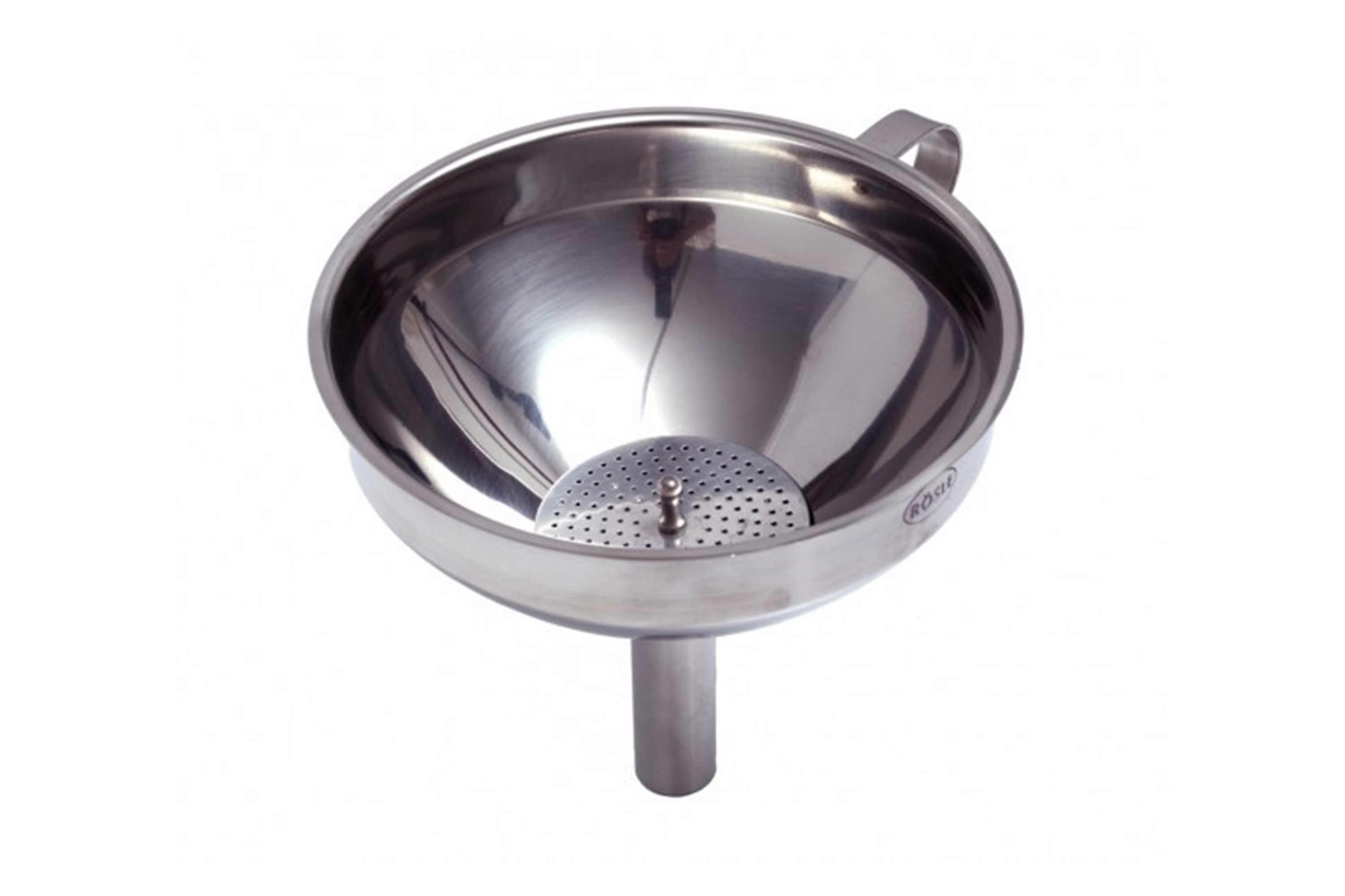 Tragt med filter, rustfrit stål