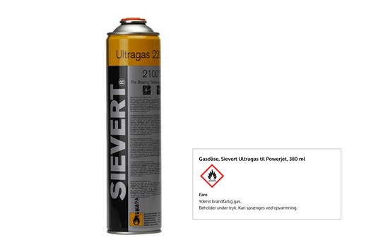 Gasdåse, Sievert Ultragas til Powerjet, 380 ml
