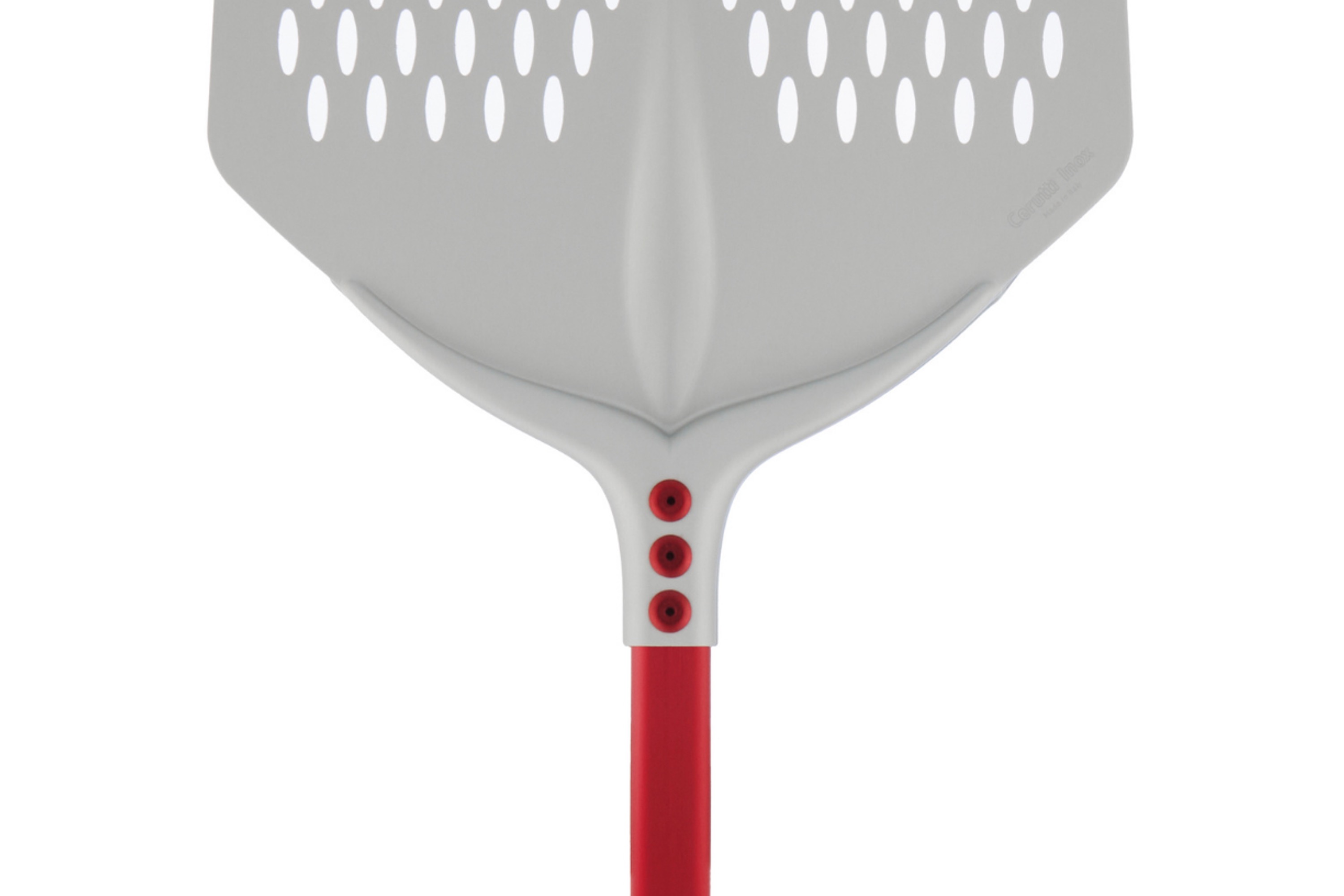 Pizzaspade pro, perforeret aluminium, håndtag 30 cm