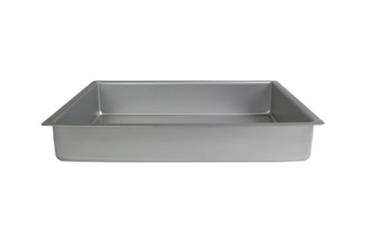 Bageform, rektangulær, lav, aluminium, H 2,5 cm