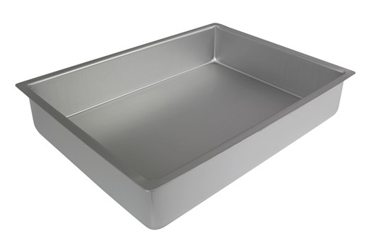 Bageform, rektangulær, anodiseret aluminium