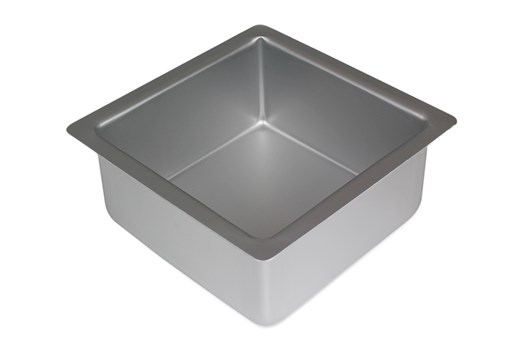 Bageform, kvadratisk, aluminium, H 10 cm