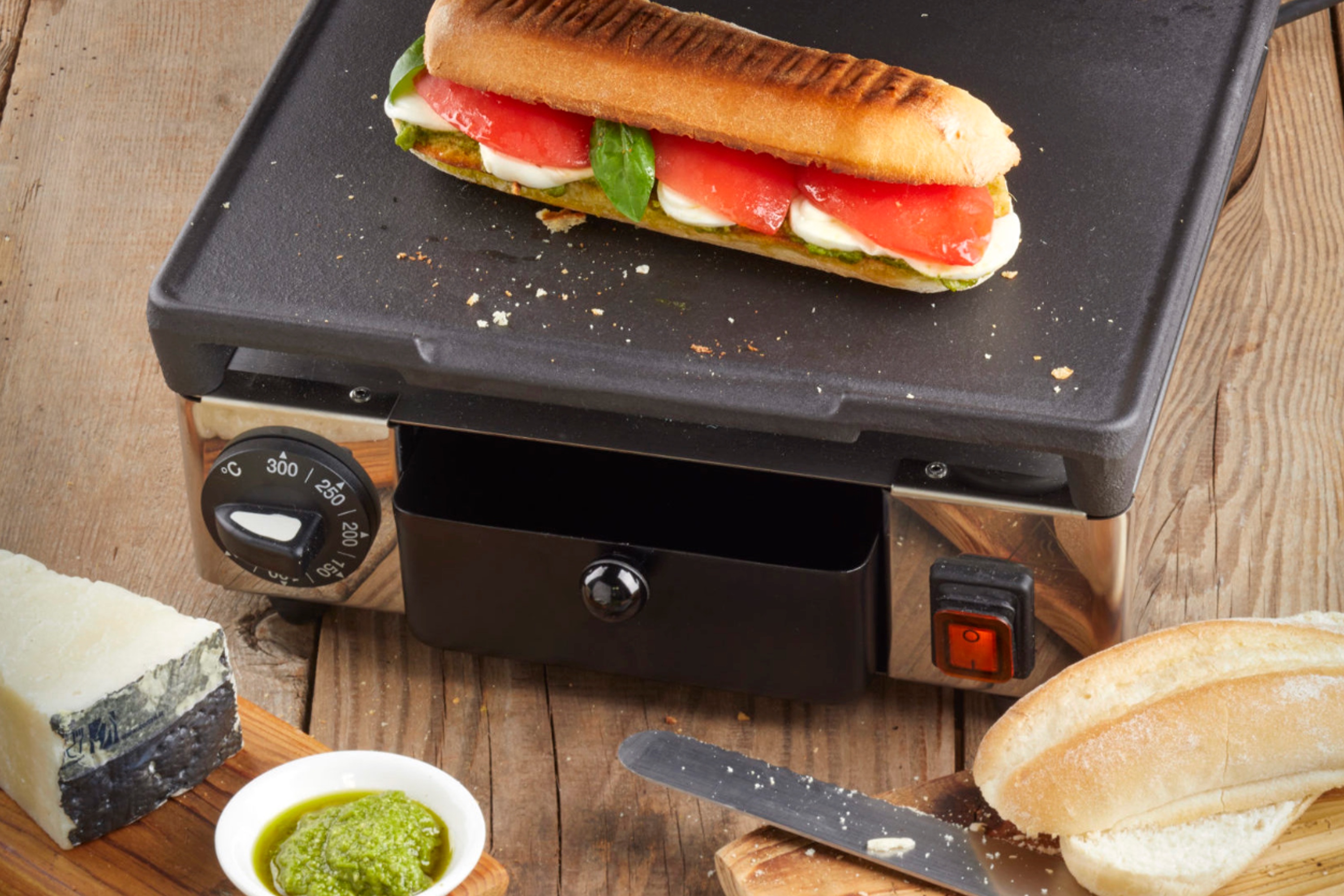 Kontaktgrill, Single Contact Grill, glat/rille, Milantoast