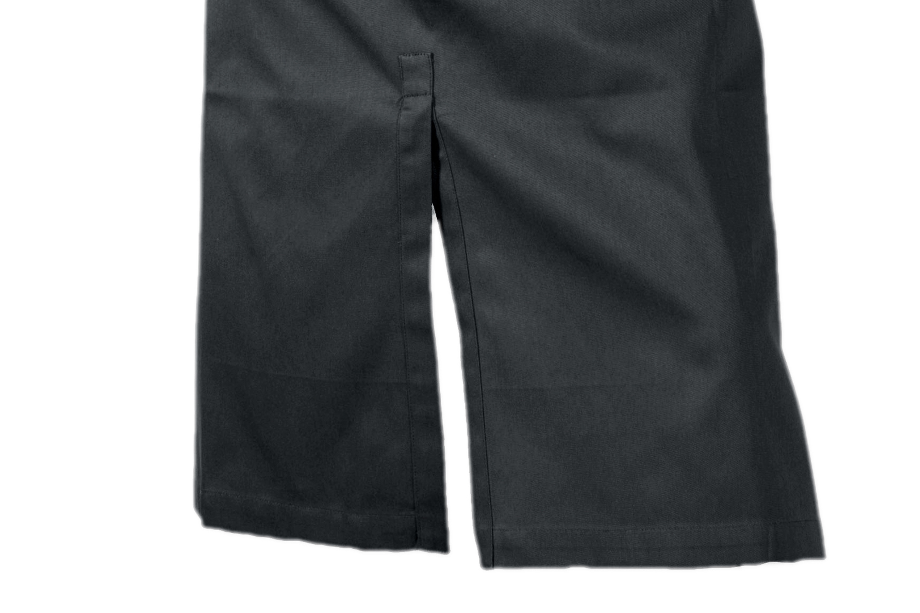 Forklæde, langt, mørk grå, bomuld