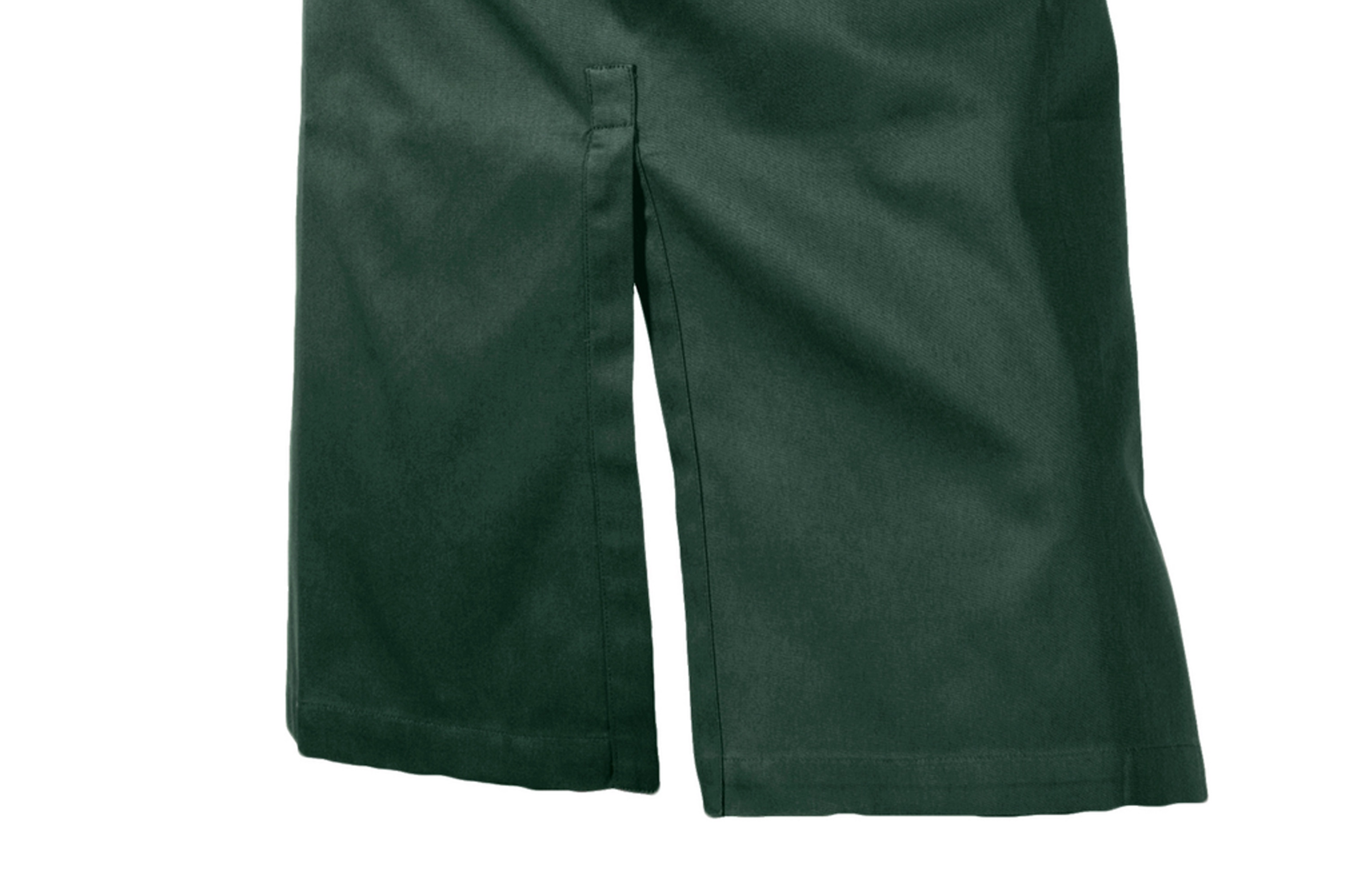 Forklæde, langt, mørk grøn, bomuld