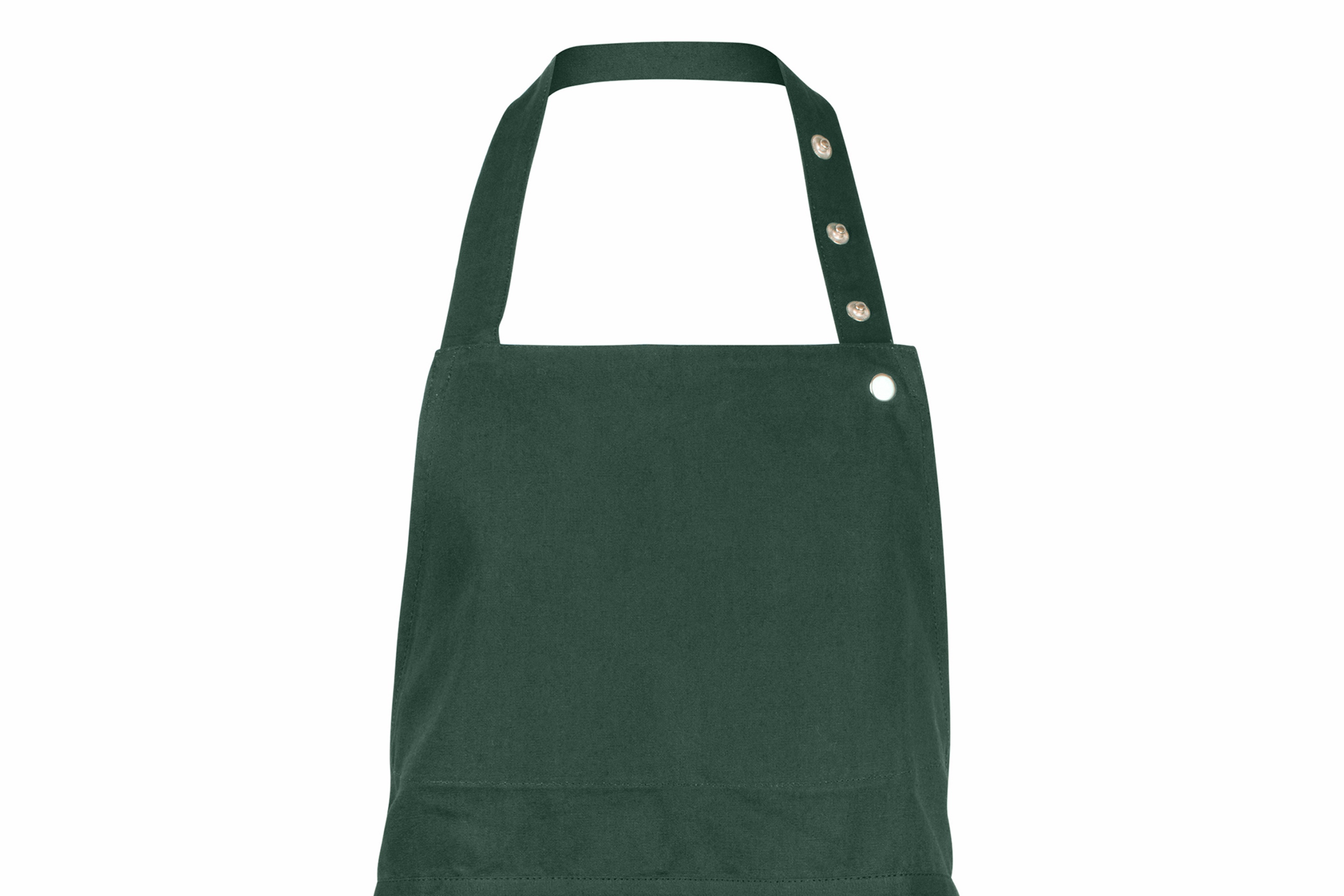 Forklæde, kort, mørk grøn, bomuld