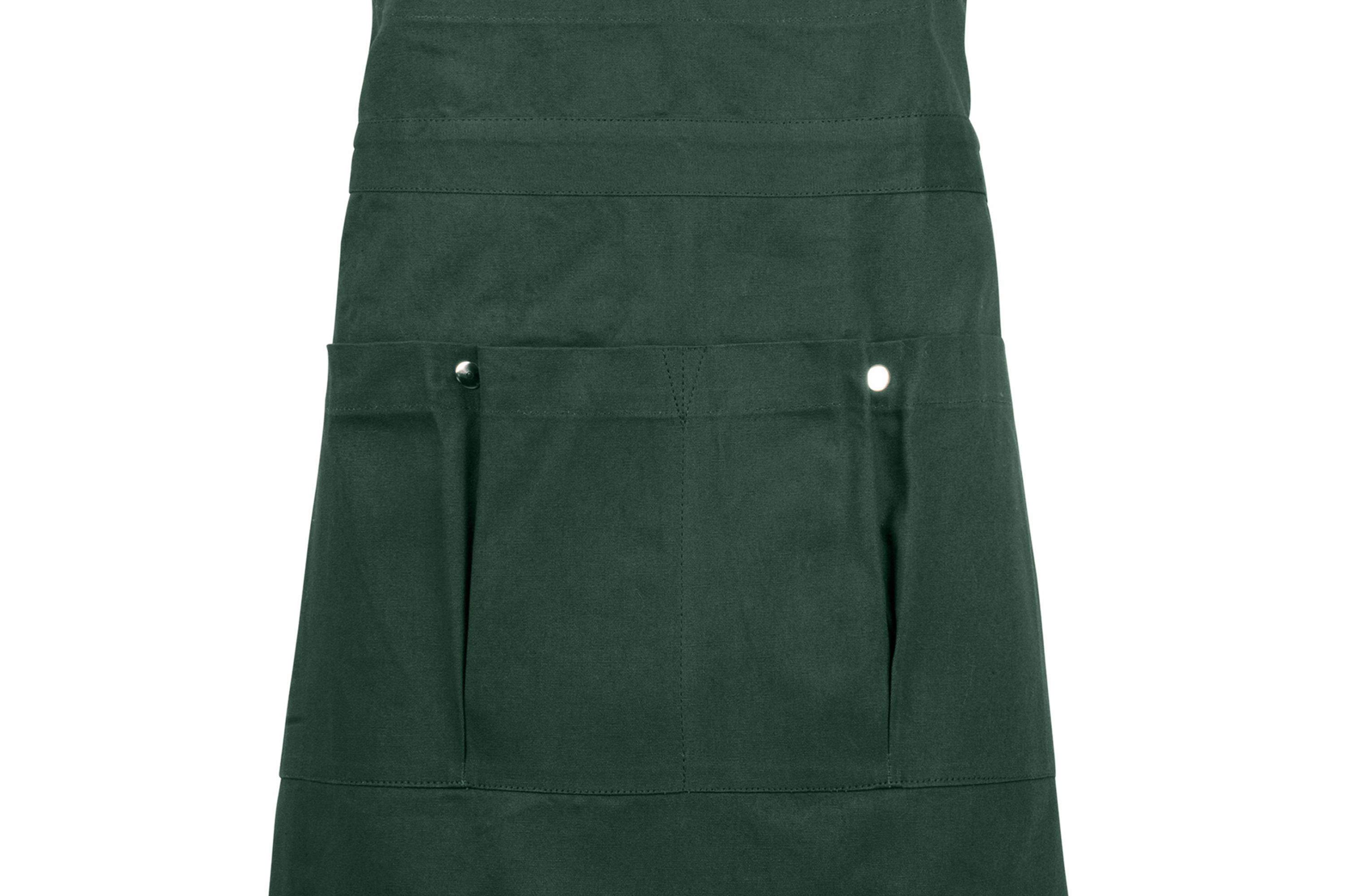 Forklæde, kort, mørk grøn, bomuld