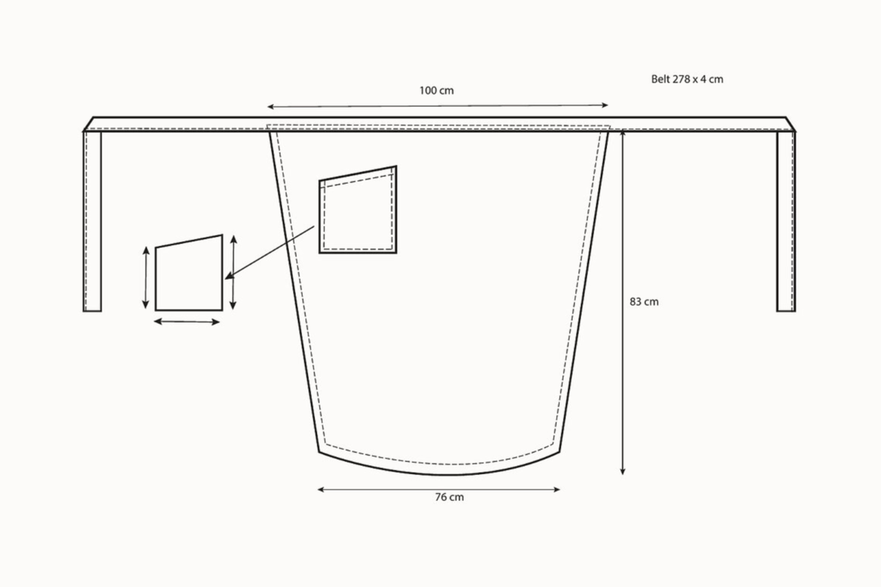 Forstykke, mørk grøn, bomuld