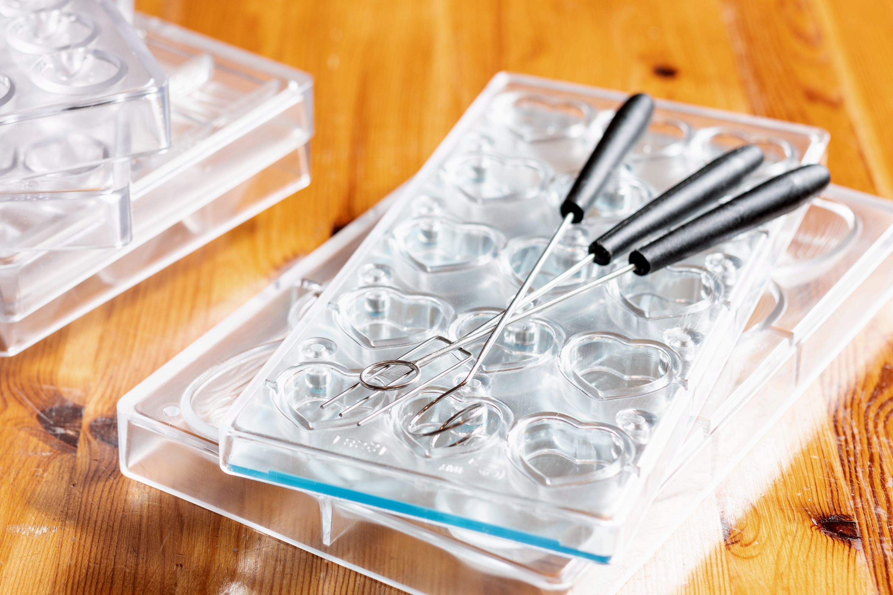 Overtræksgaffel til chokolade, 4 tænder