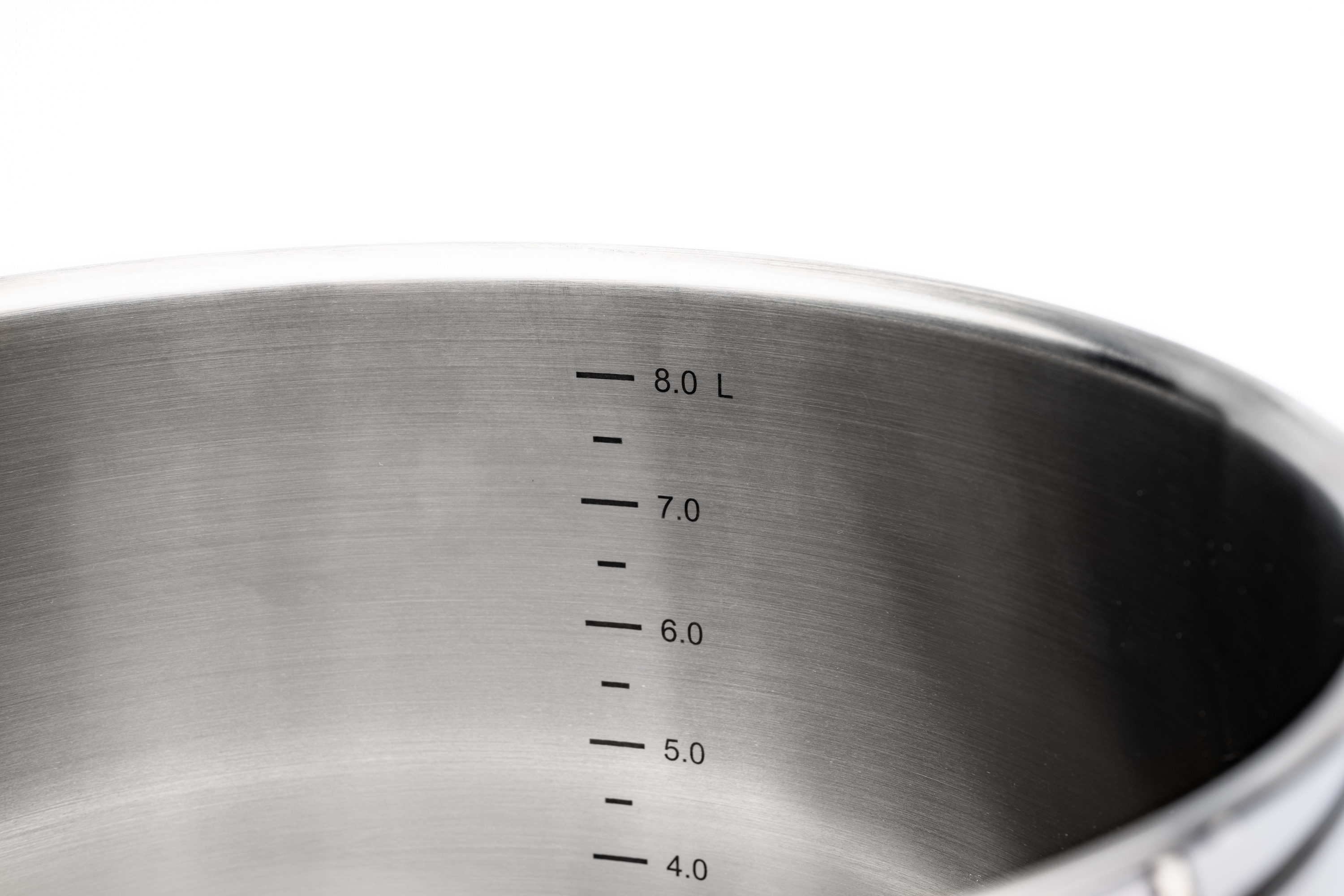 Høj gryde, stål, 5 lag