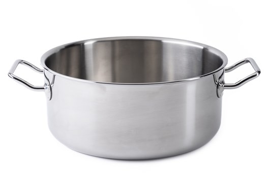 Lav gryde, stål, 5 lag