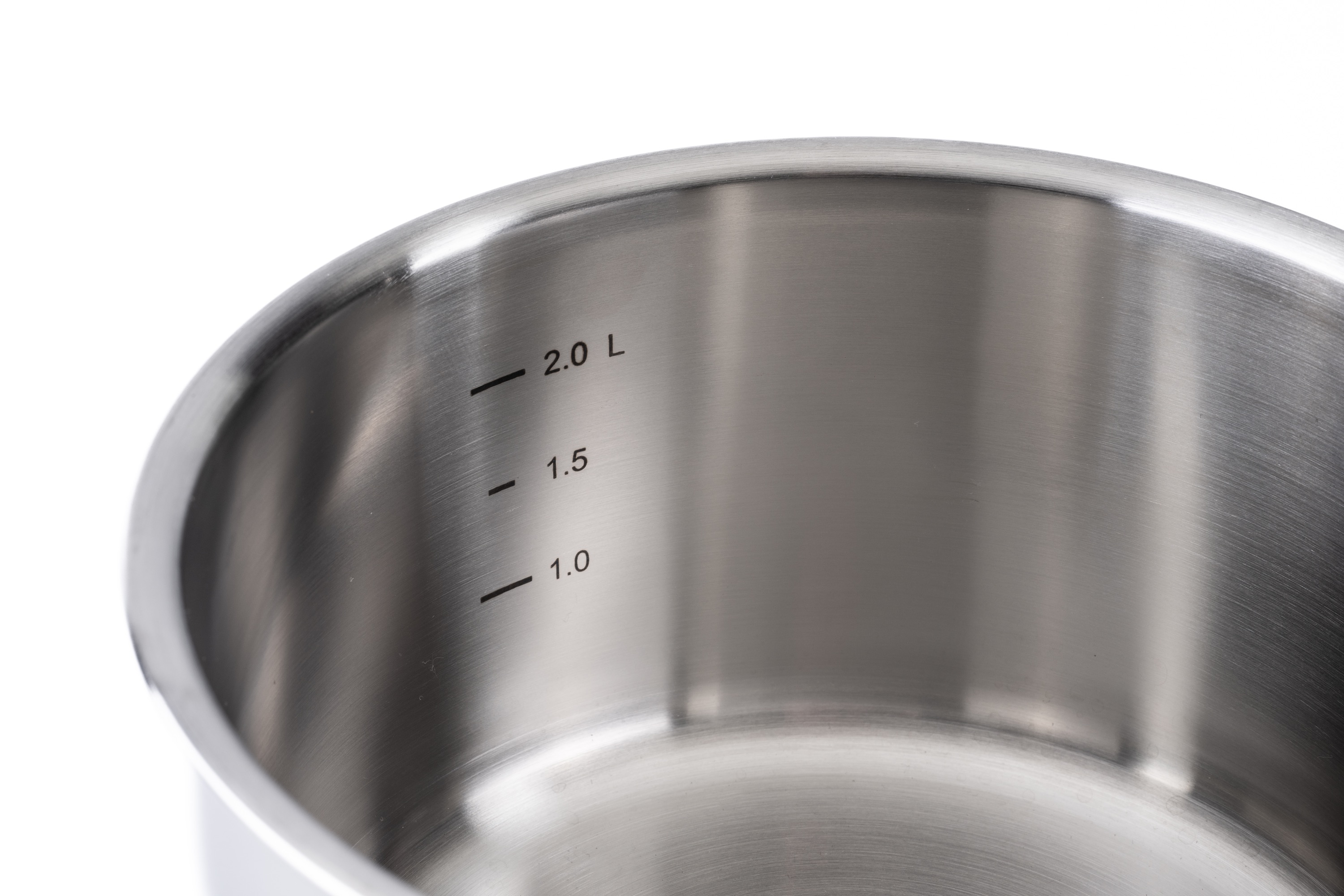 Høj kasserolle, stål, 5 lag