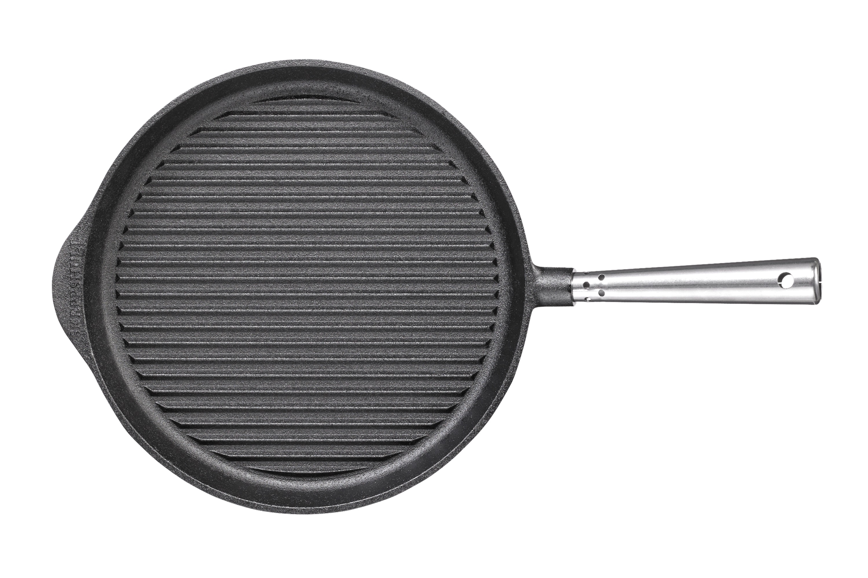 Grillpande, uemaljeret støbejern