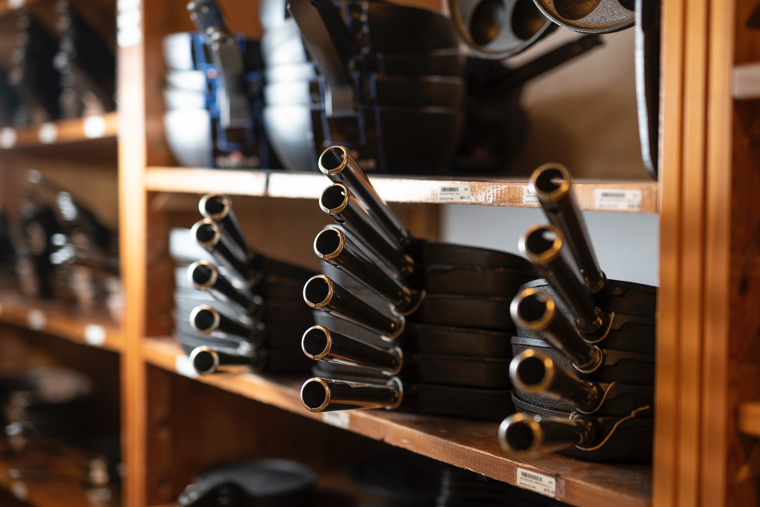 Grillpande, uemaljeret støbejern