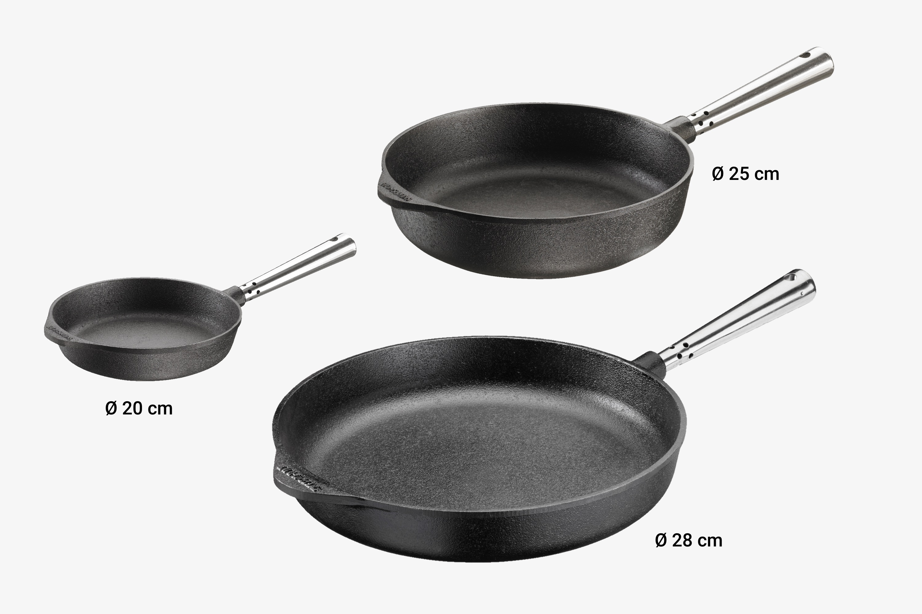 Sauterpande, uemaljeret støbejern