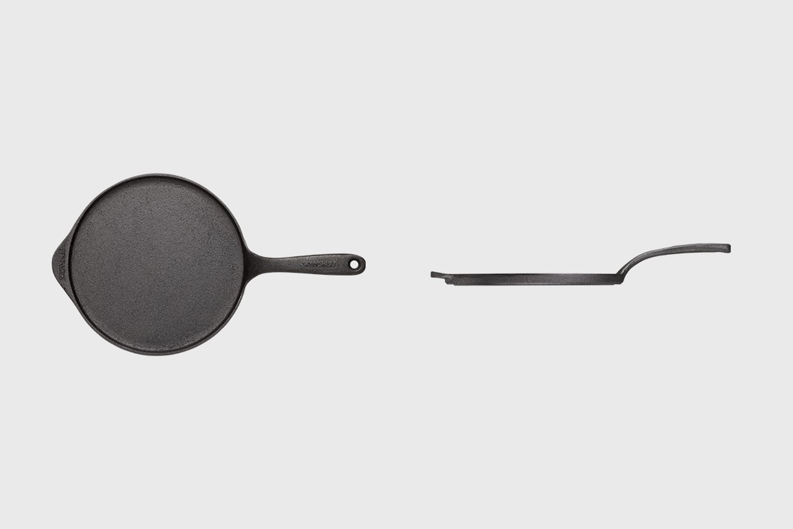 Crepepande, uemaljeret støbejern