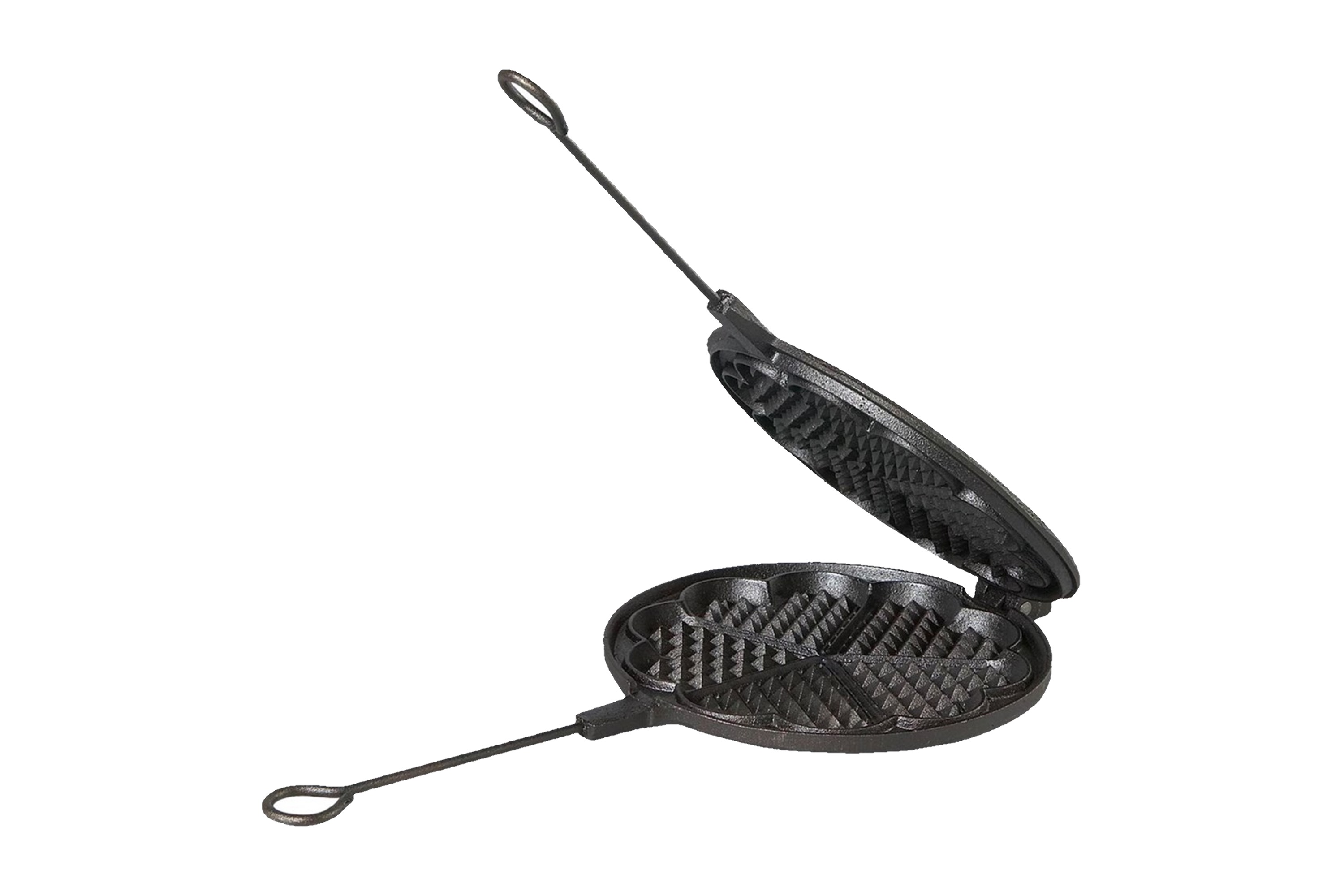 Vaffeljern, uemaljeret støbejern