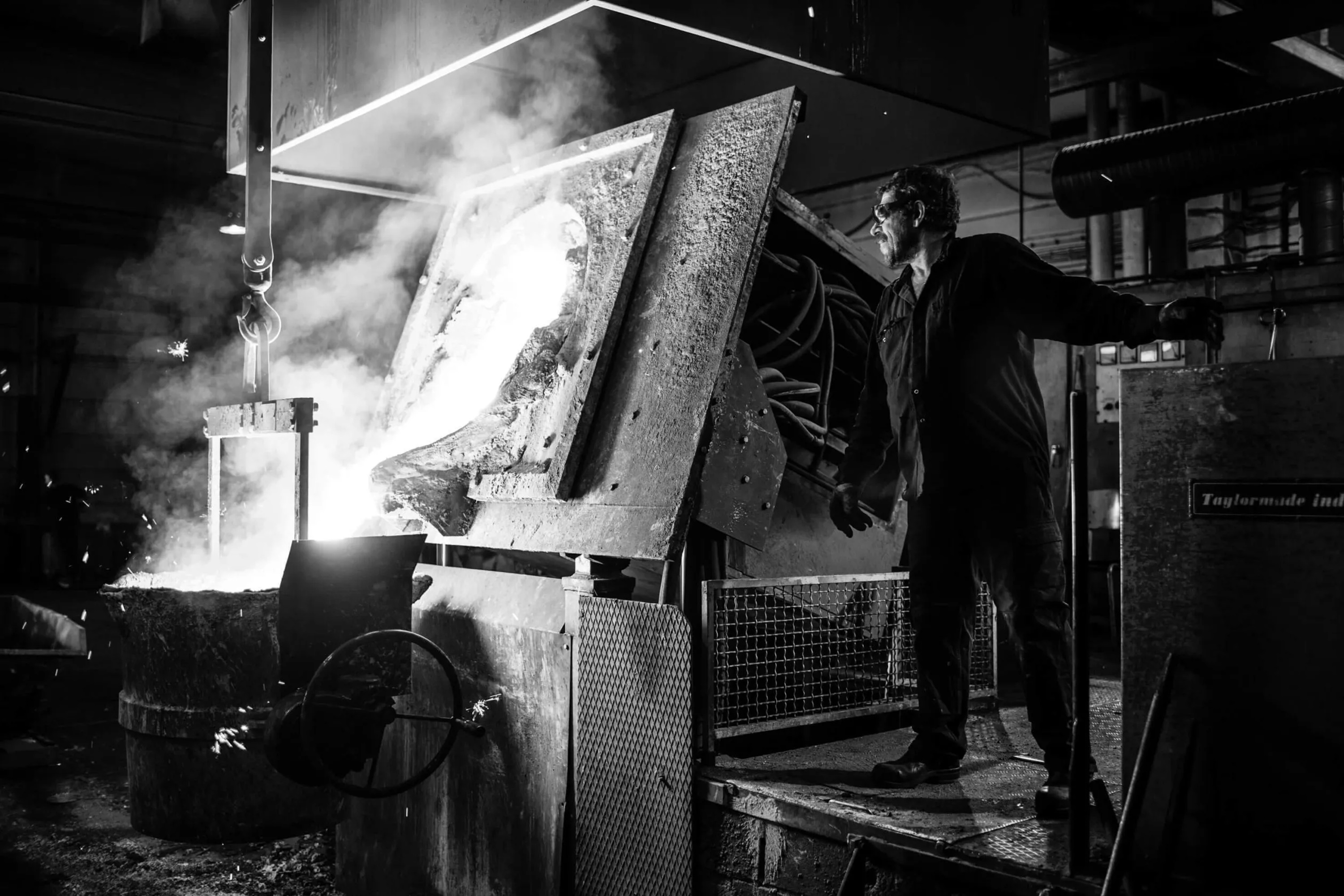 Grillpande, kvadratisk, uemaljeret støbejern