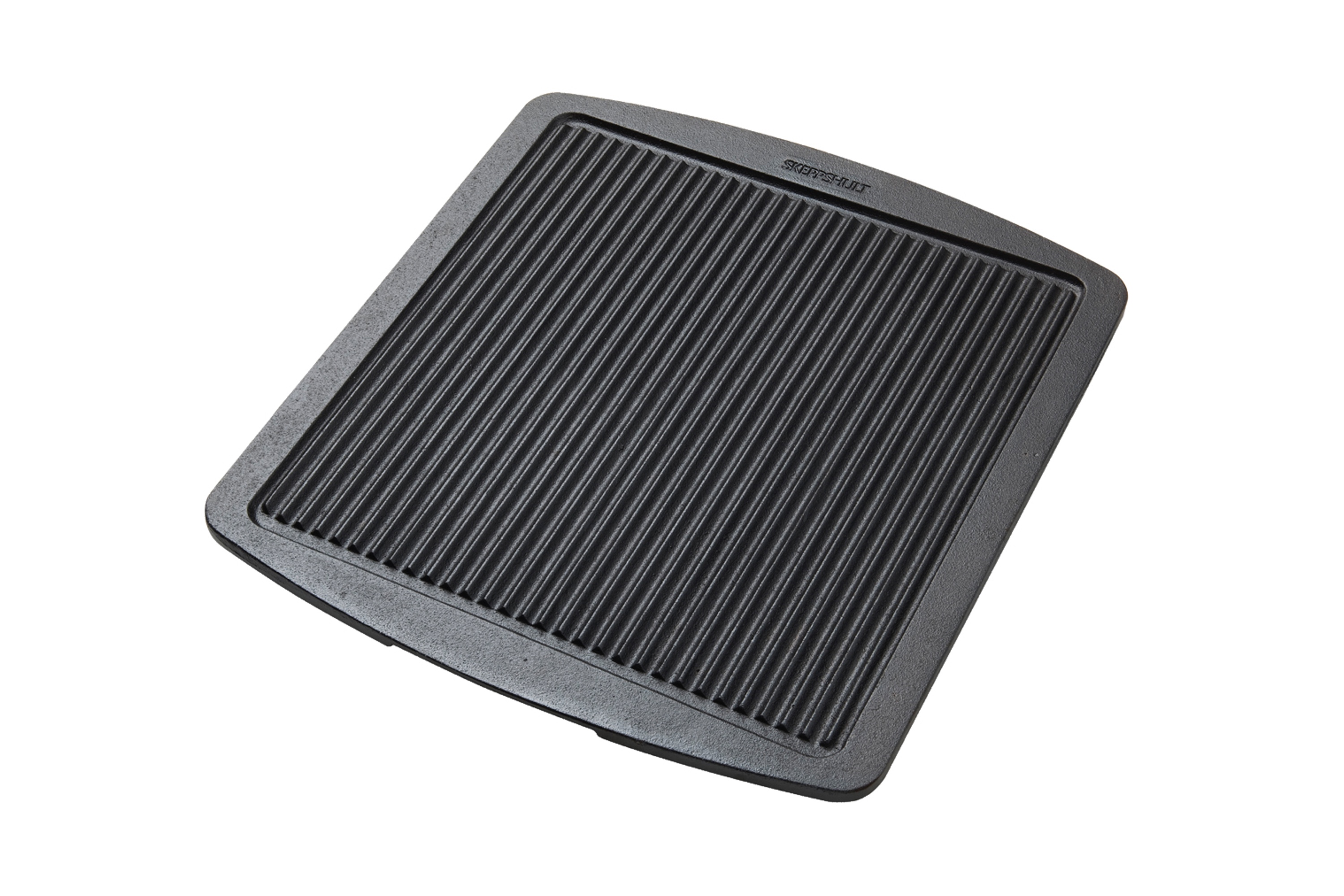 Grill-/stegeplade, vendbar, uemaljeret støbejern