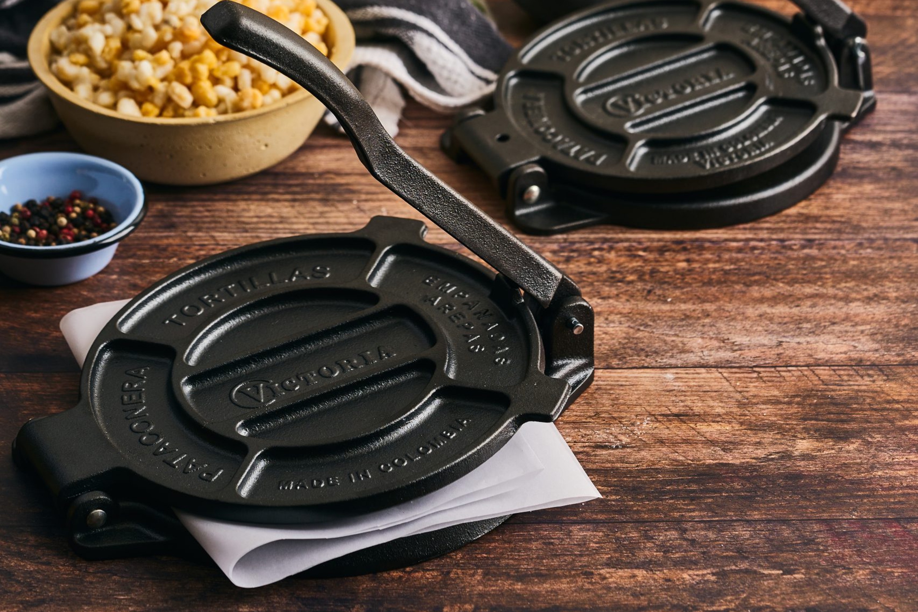 Tortillapresse, mellem, støbejern