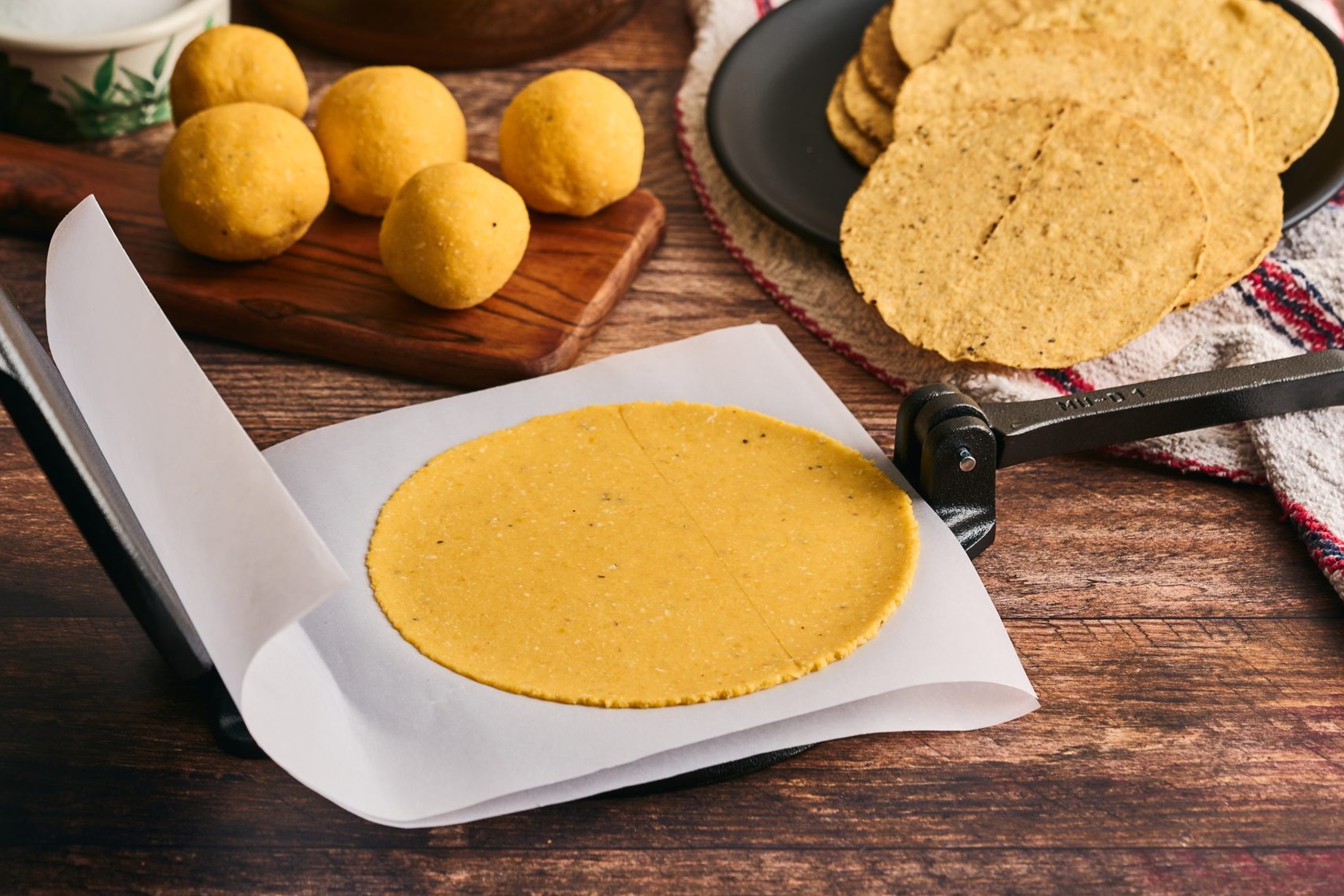 Tortillapresse, mellem, støbejern