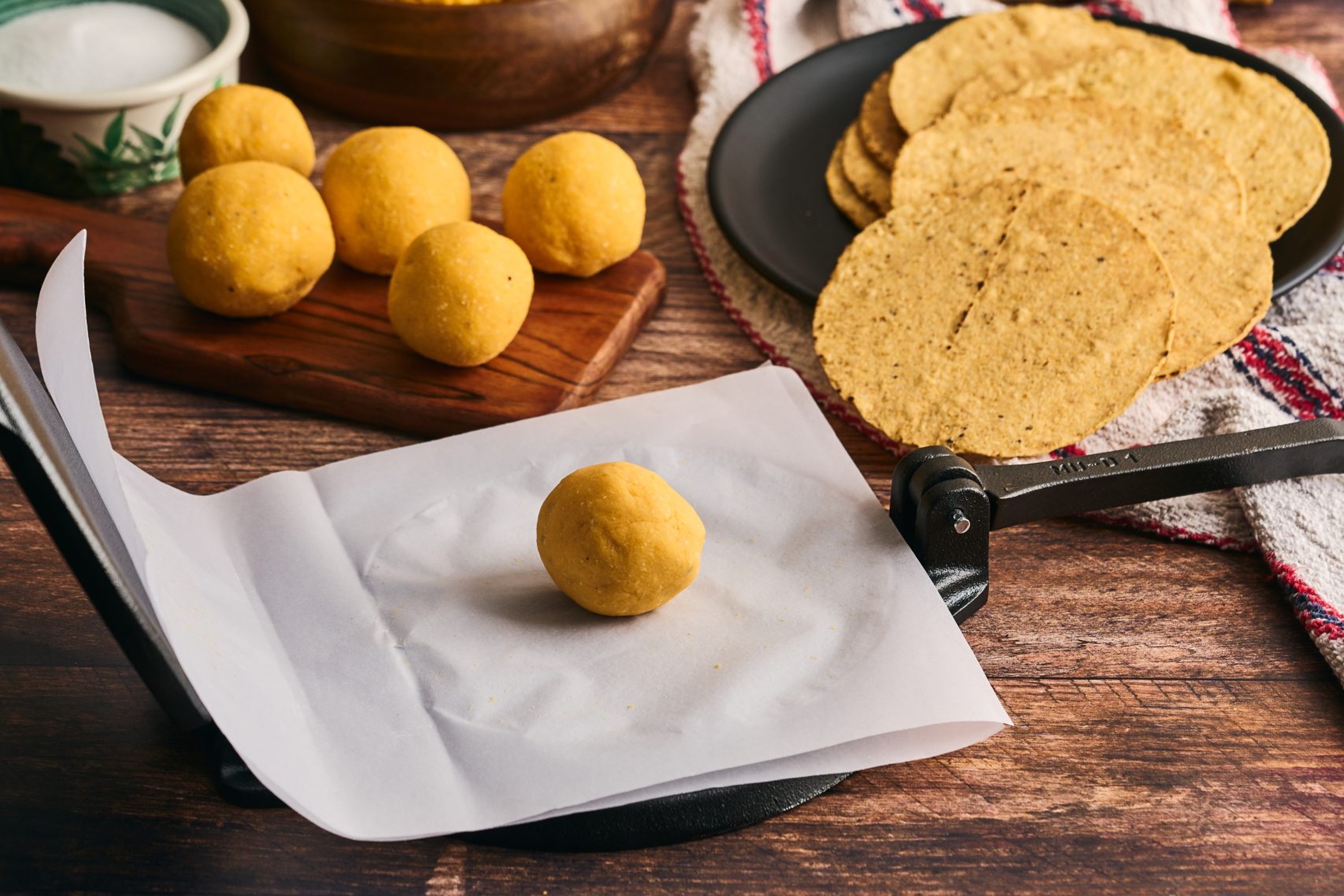 Tortillapresse, stor, støbejern