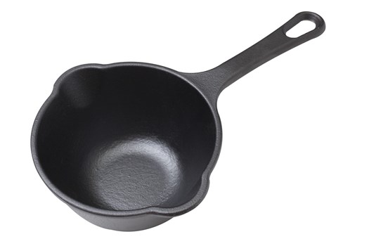 Kasserolle til servering (smørnæb), emaljeret støbejern