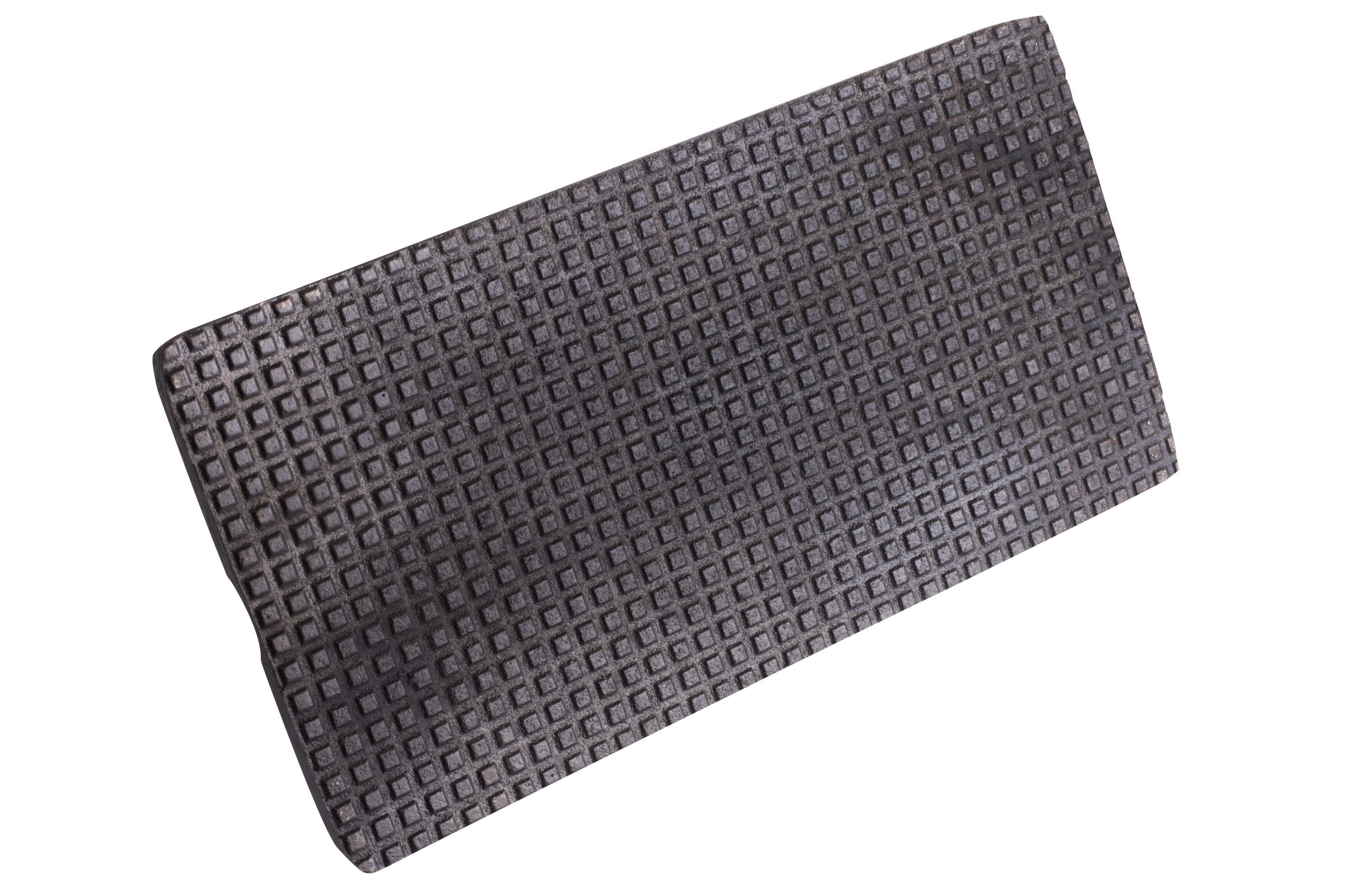 Bøfpresse, træhåndtag, emaljeret støbejern