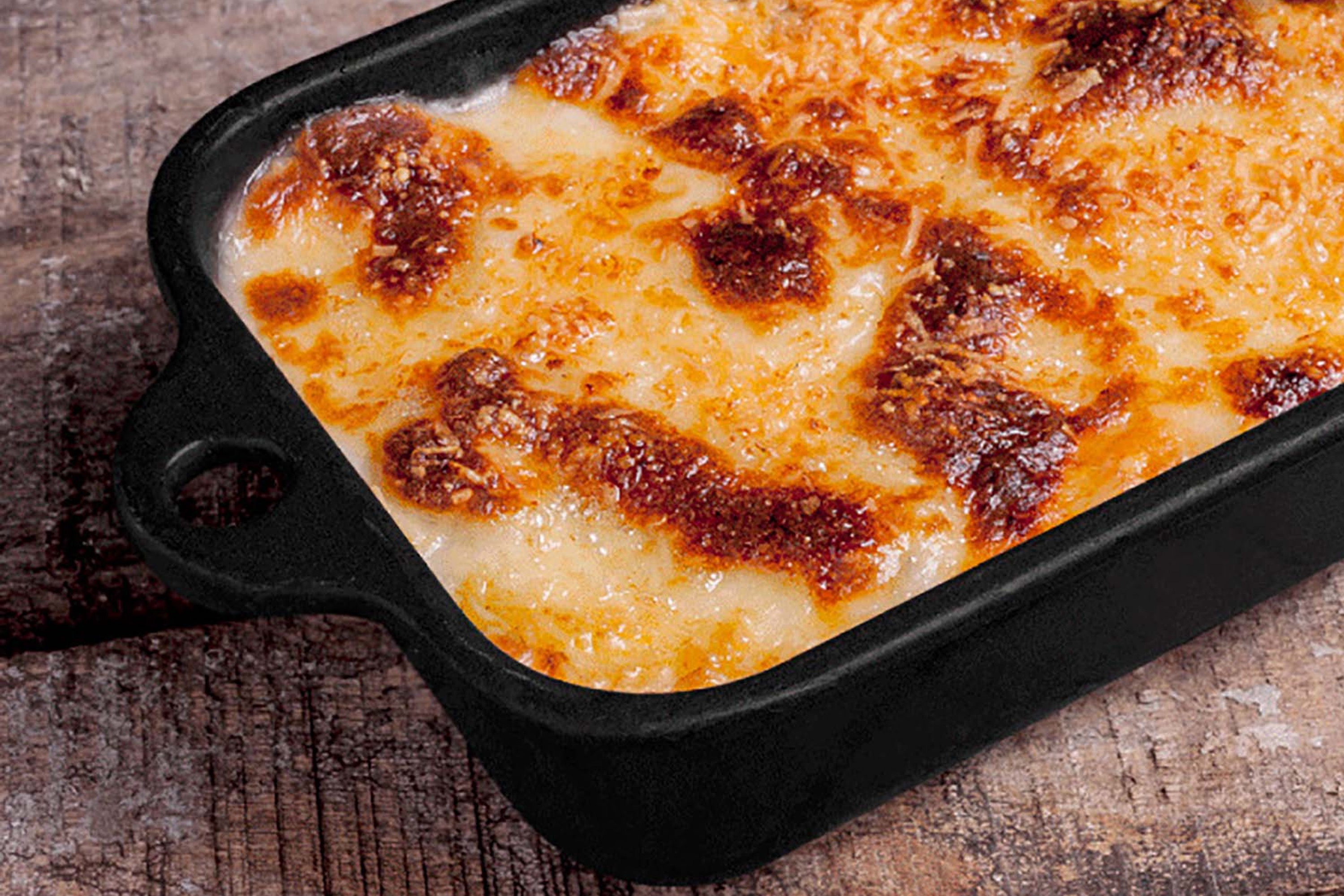 Bradepande, lille, emaljeret støbejern